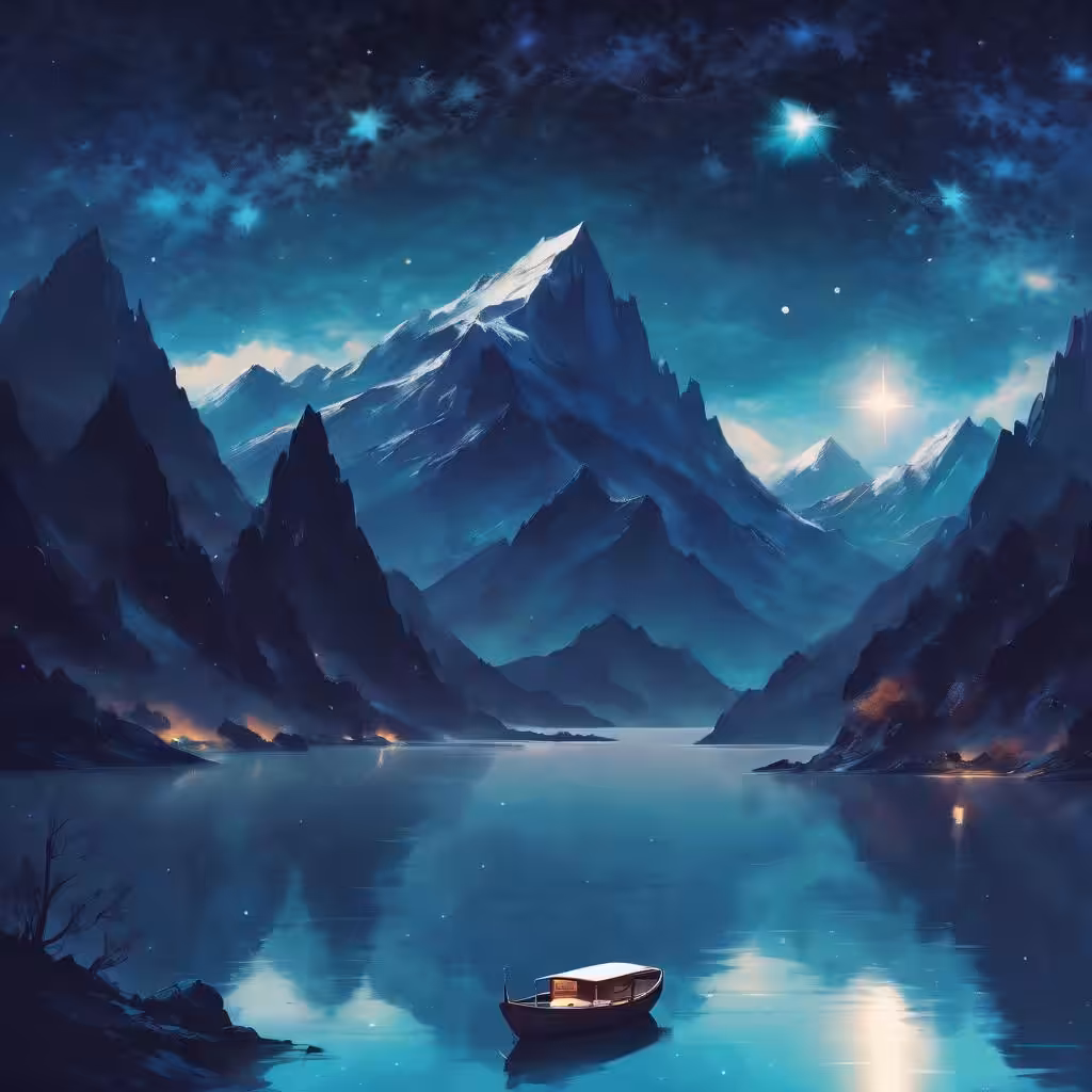 galaxy and lake
