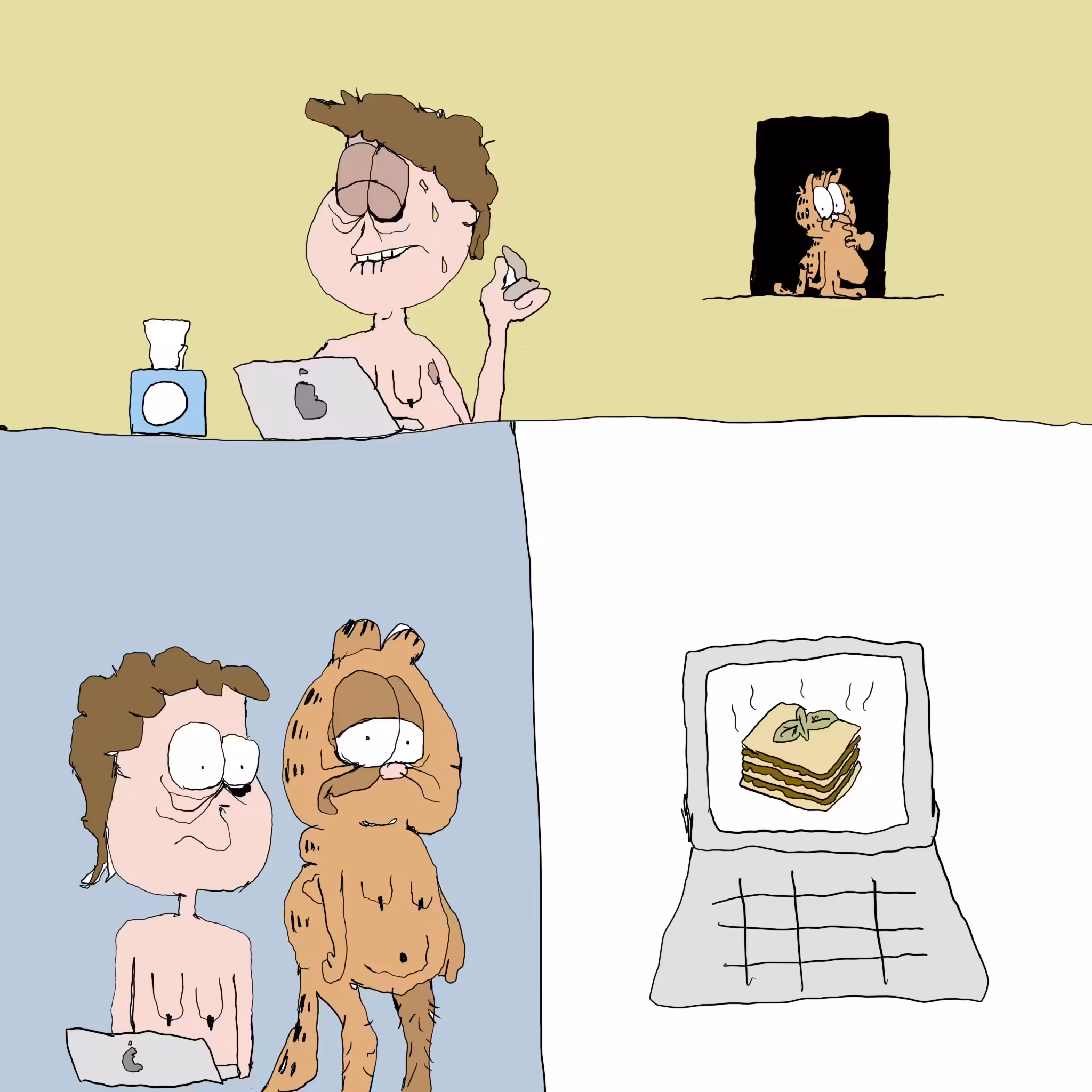 jon arbuckle loves lasagna too