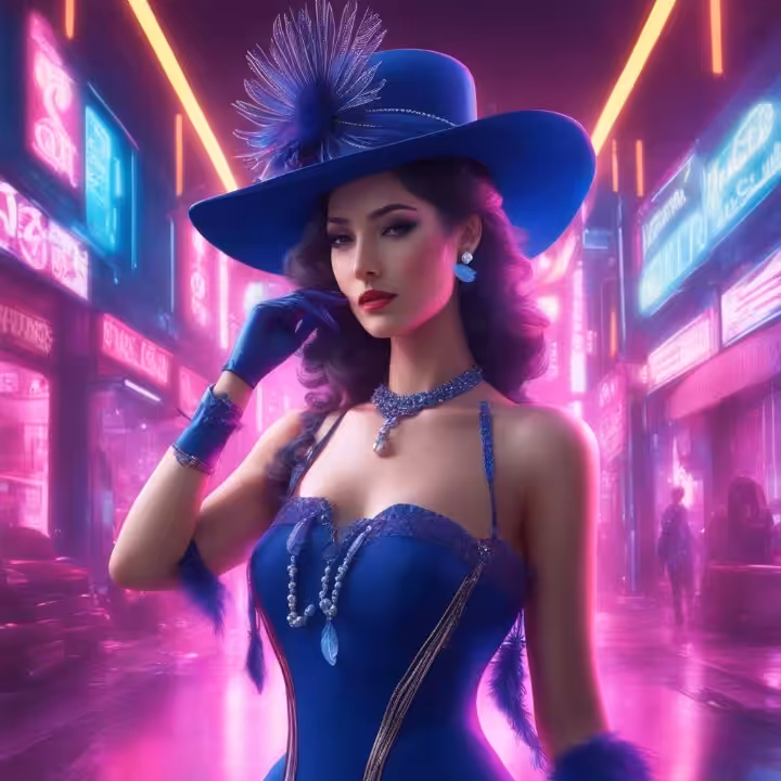 '' The lady in blue ''
