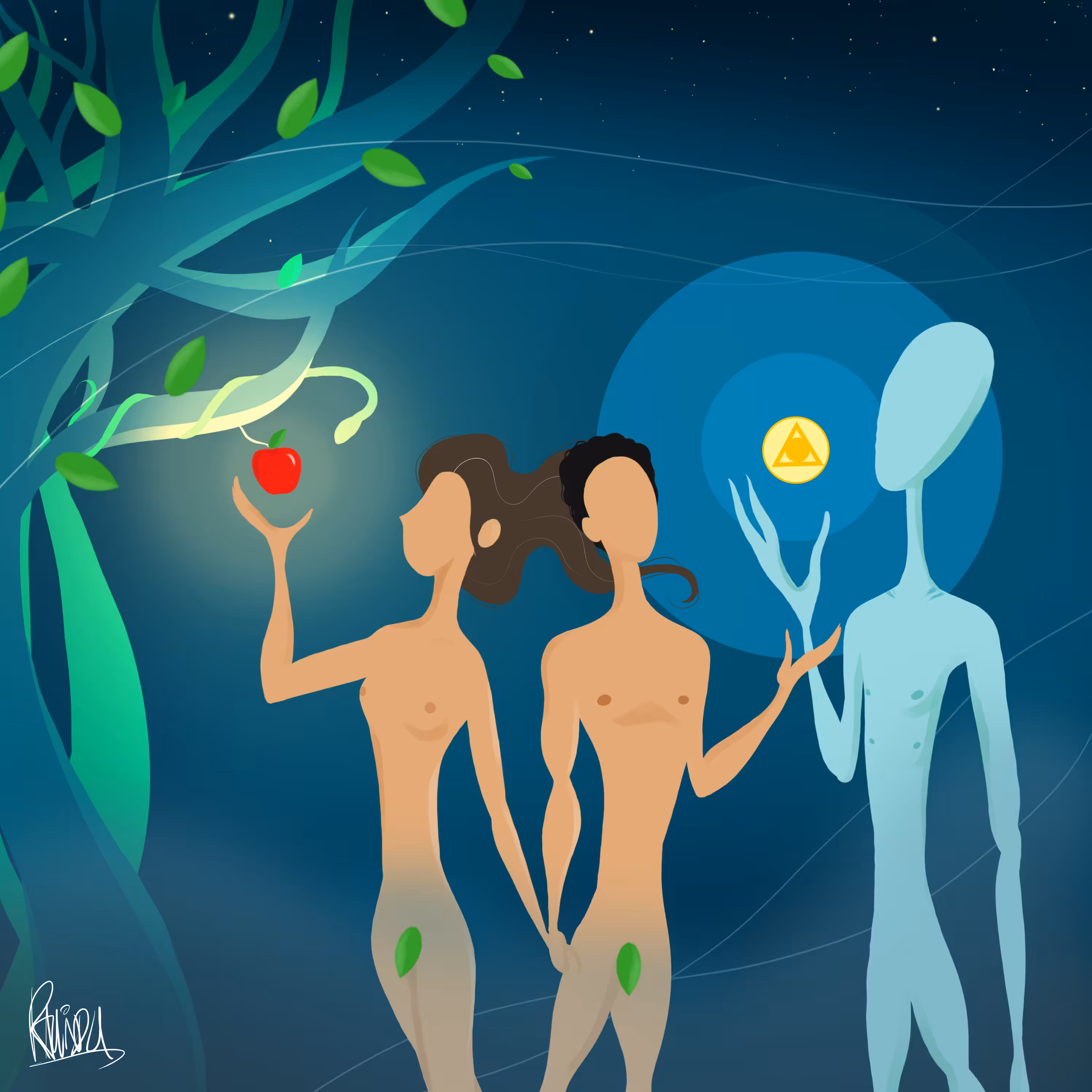 Adam, Eve and the Visitor