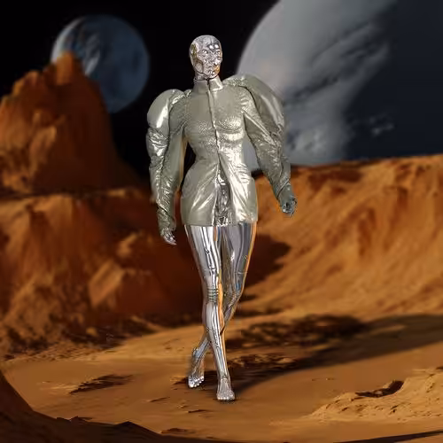 DRESSX: Silver Meta Jacket edition 1/10
