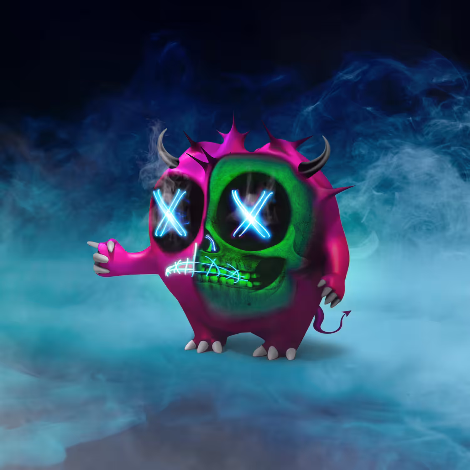 CACTER Glowing Skull Face Mask