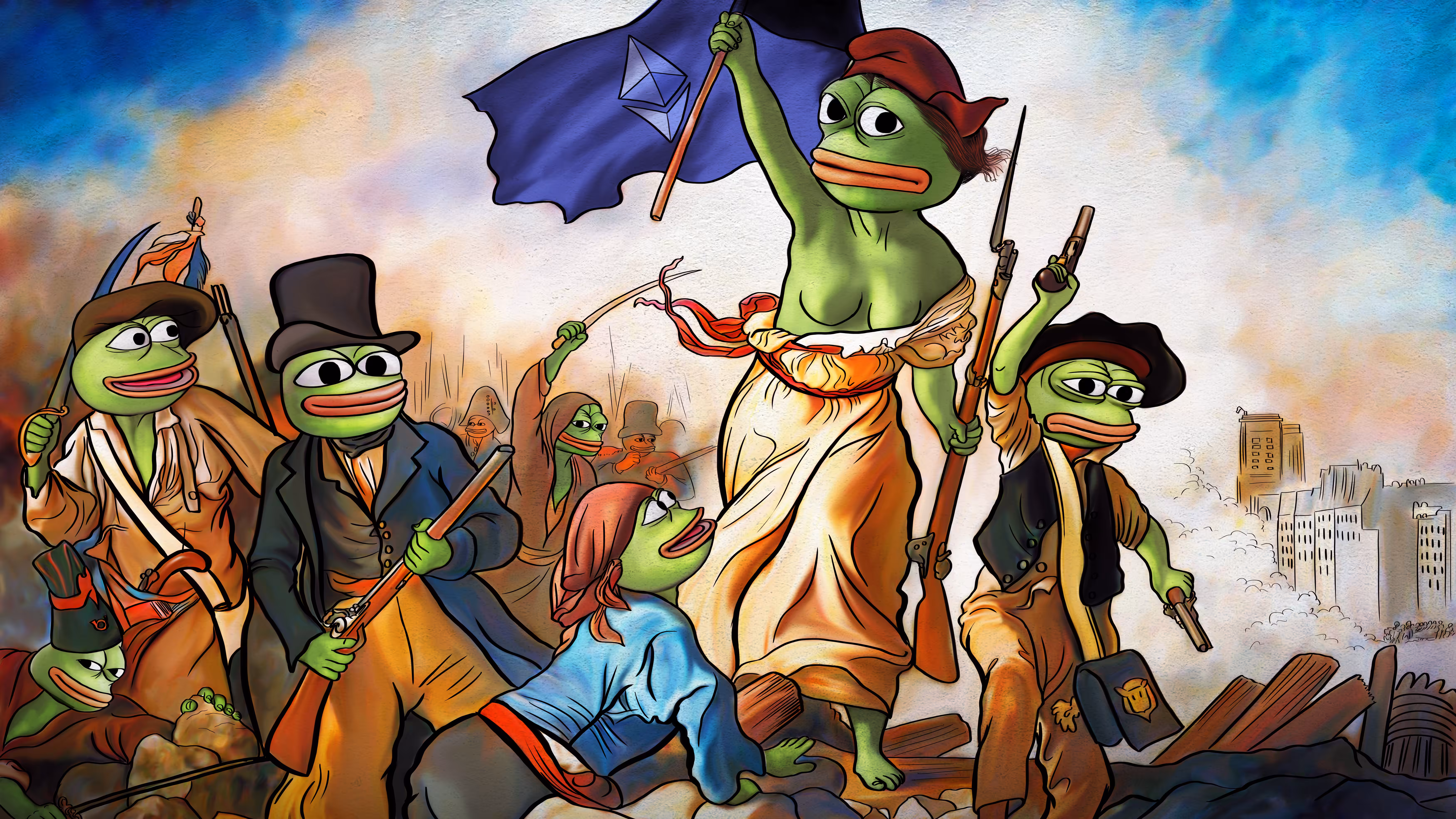 PEPE showing the way to freedom