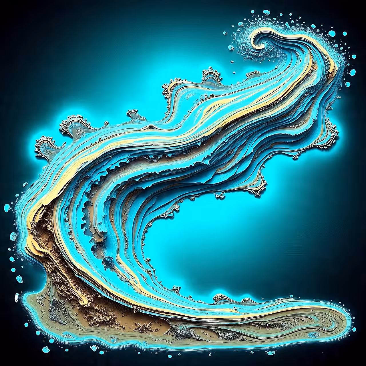 Cyan Cascade 