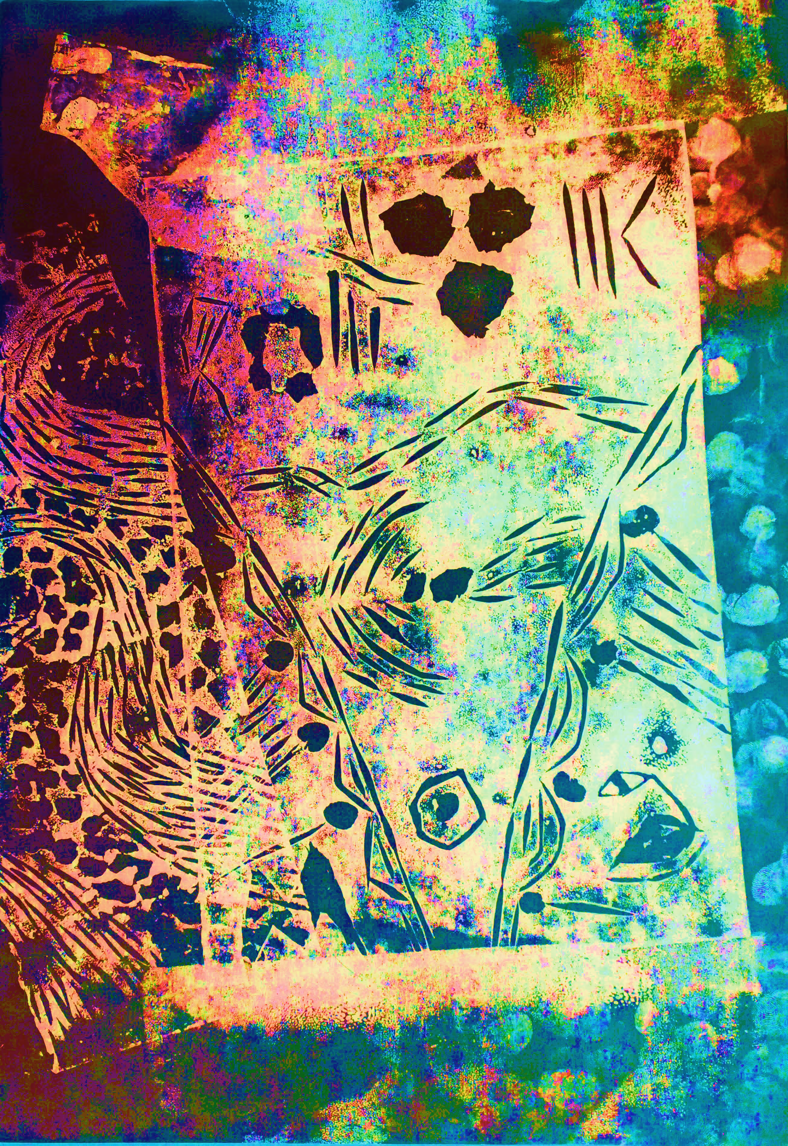 the miracle 0.03 planc-time when the glorious blind-darkness is creating a new colorful life-form before the cryptic withdrawal
