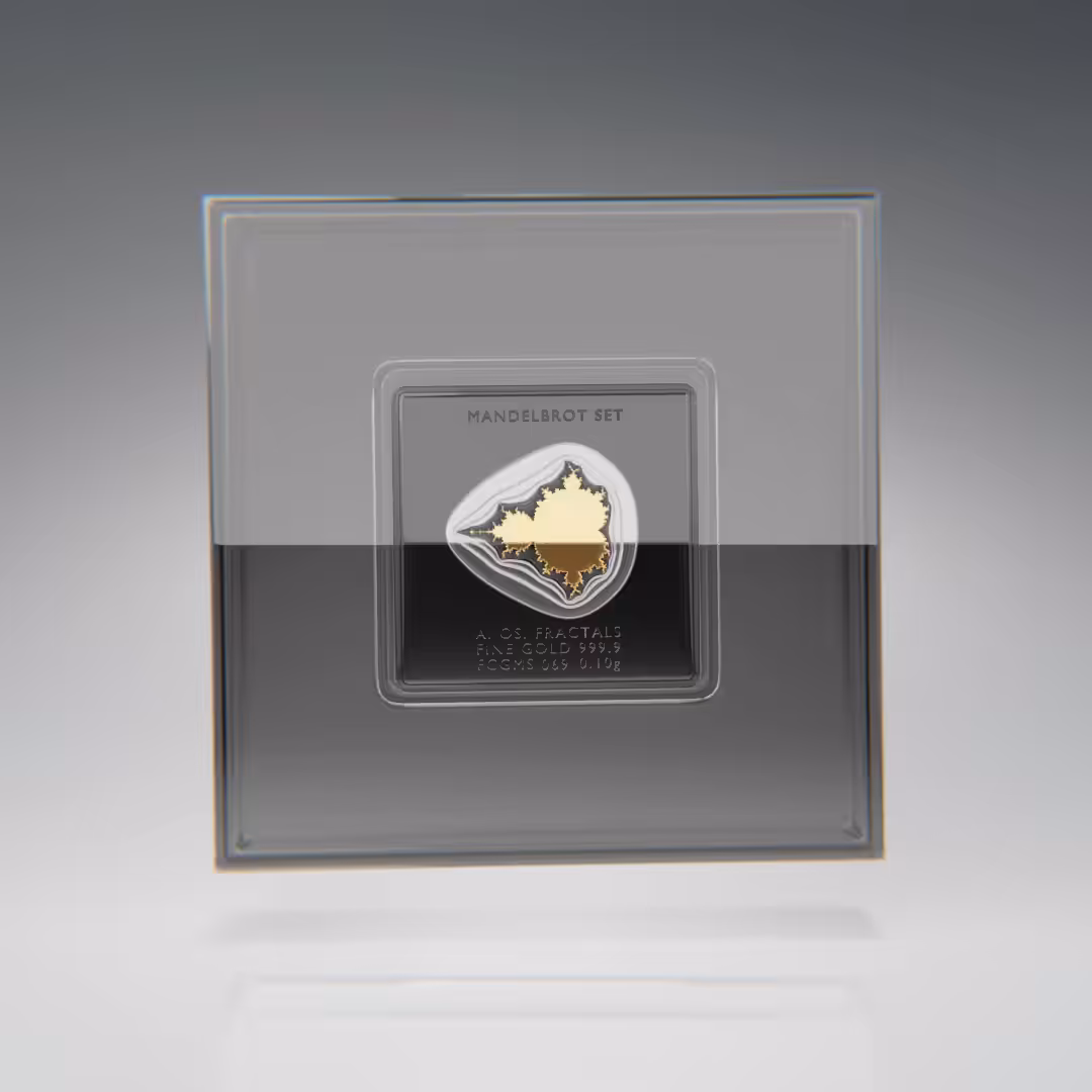 Mandelbrot set 0.01g CryptoGold Bar #069