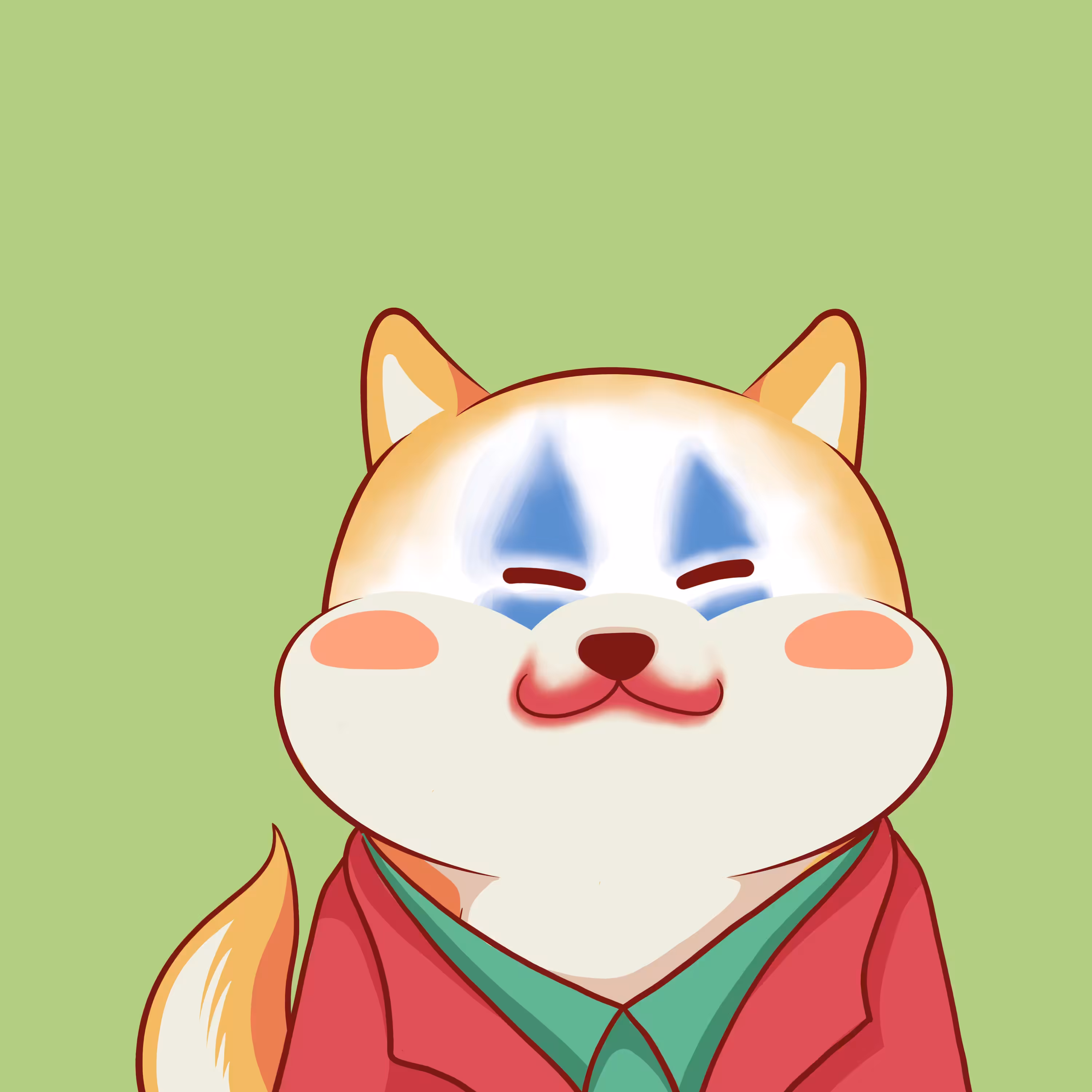 Cutes shiba #008 with joker style