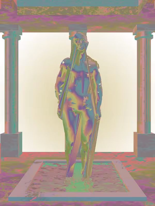 HeavenComputer: The Jumping Matte Green Man #3340