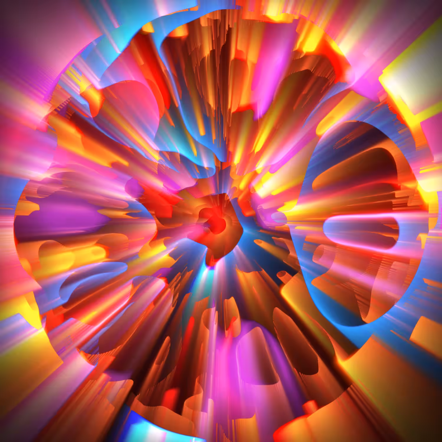 Movement of multicolored petals