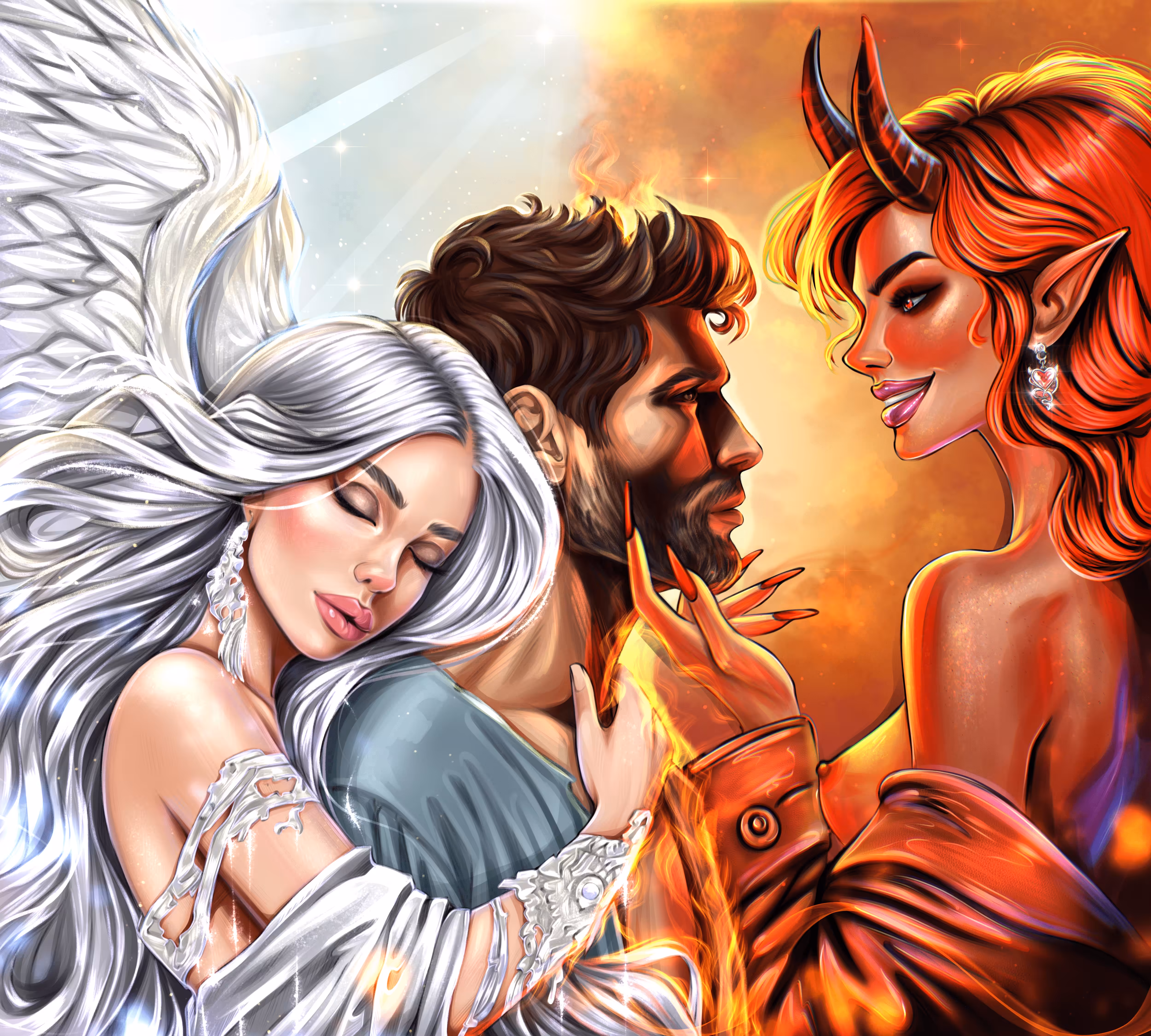 War feels: an angel and a she-devil in the struggle for love