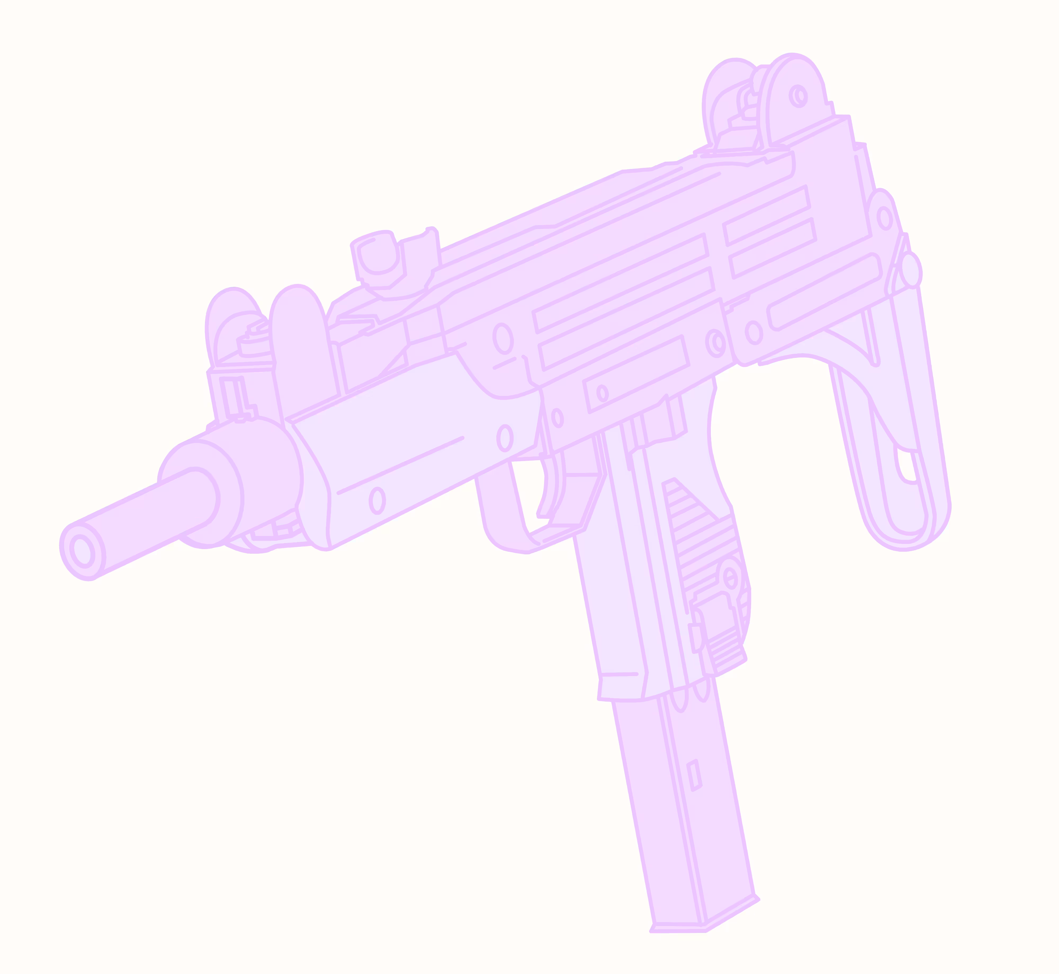 Krypto Gun - Uzi - Amethyst