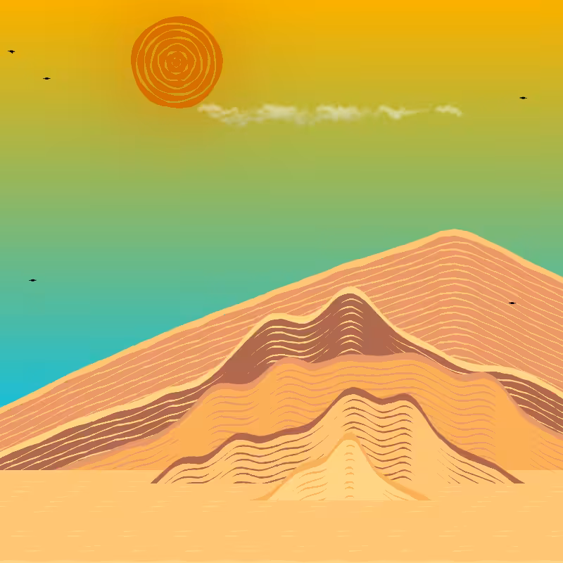 Painted Mountain Sunset #144