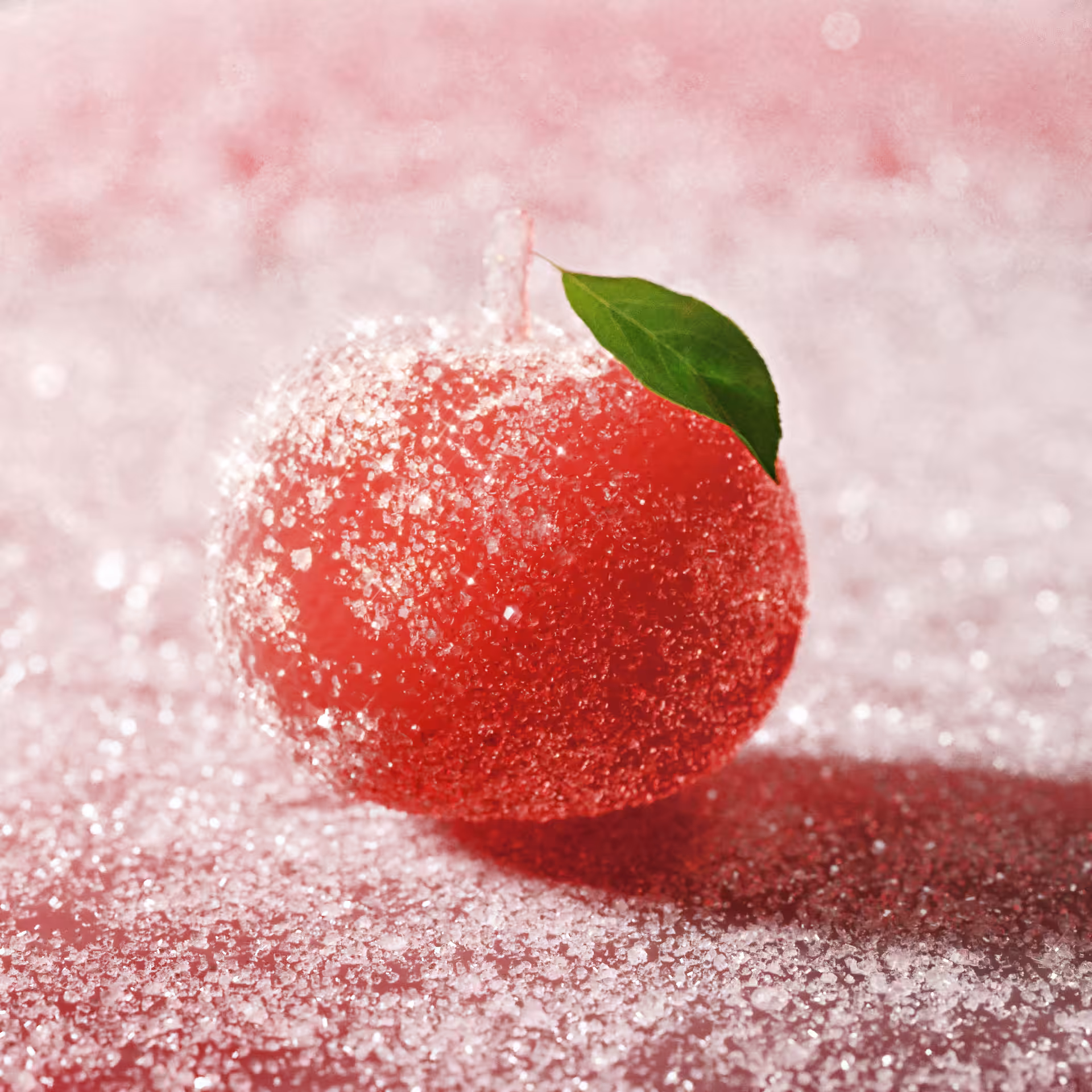 Shiny red apple