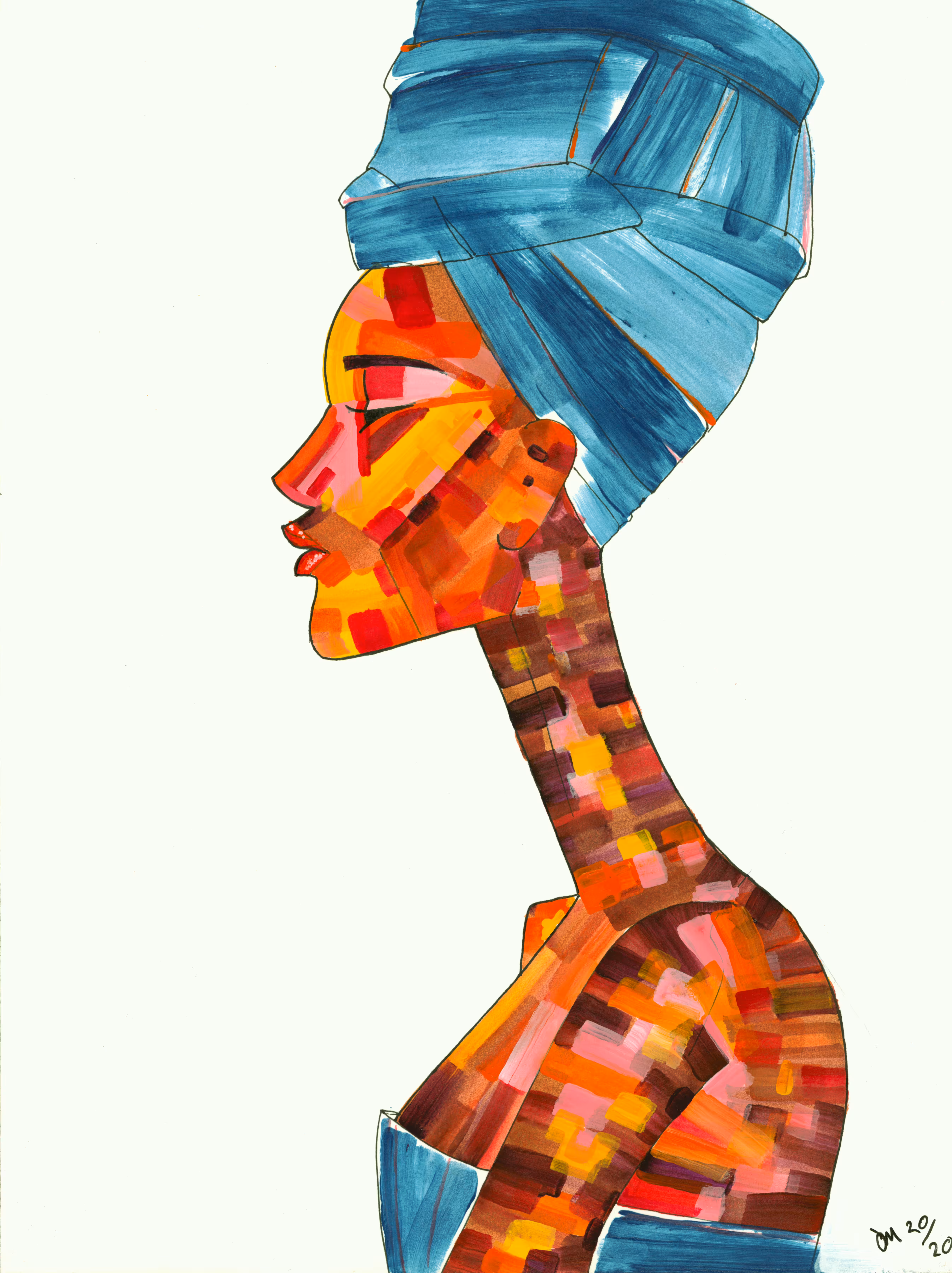 "AFRICAN WOMAN IN COLOR"