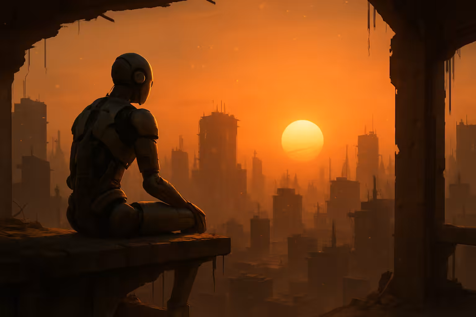 Melancholic Android Sunset