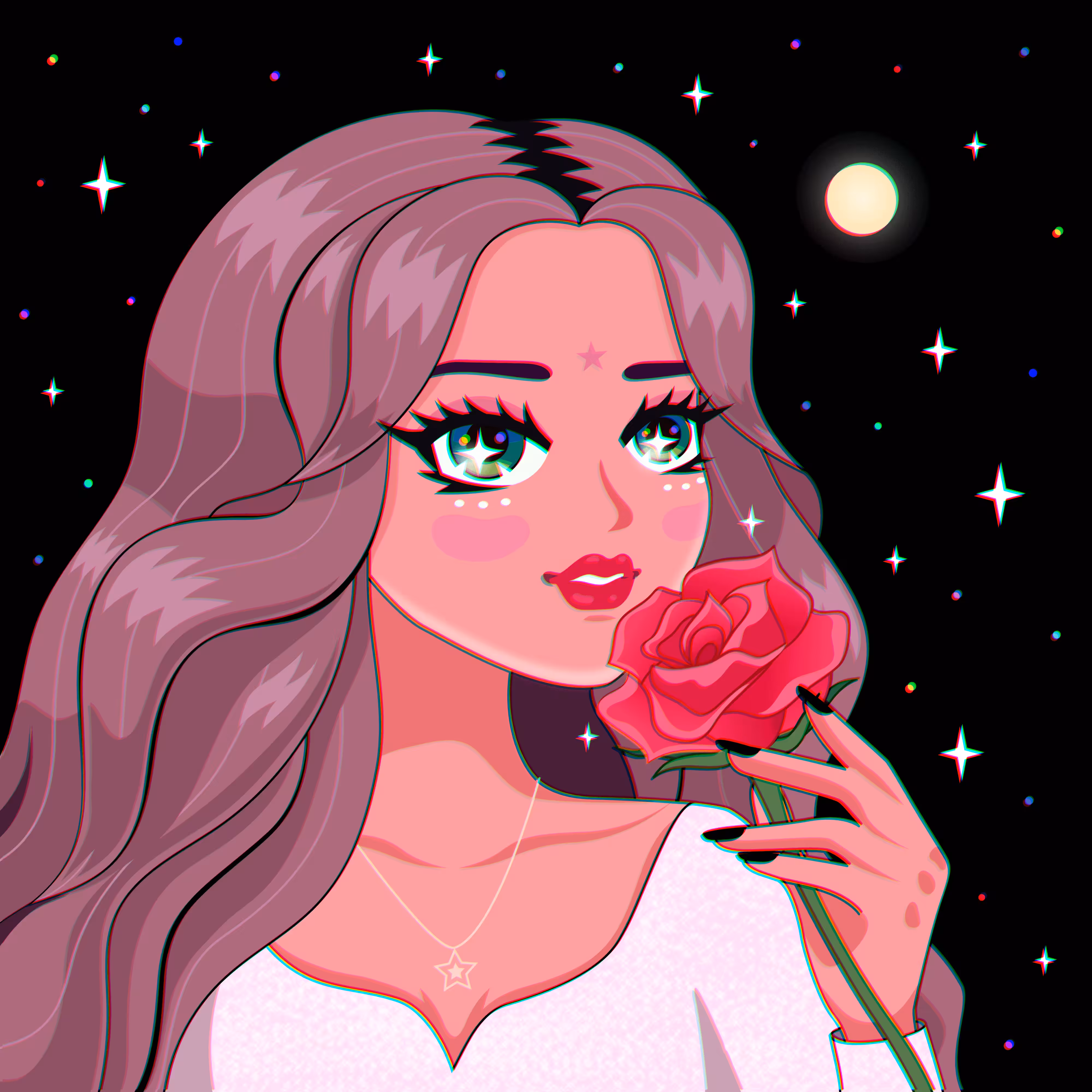 Astro Violet Dreams: #8 Girl with a Rose