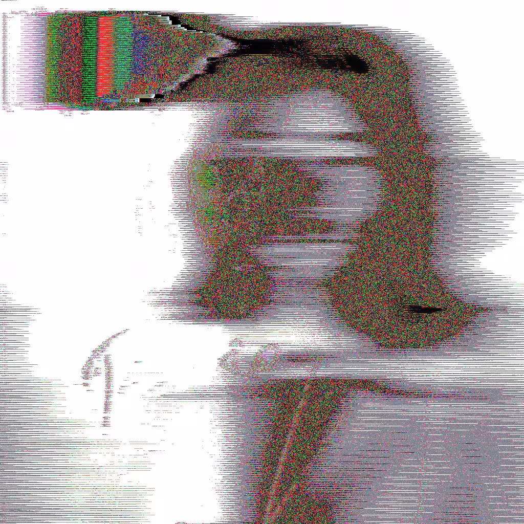 a soul shimmering with glitches