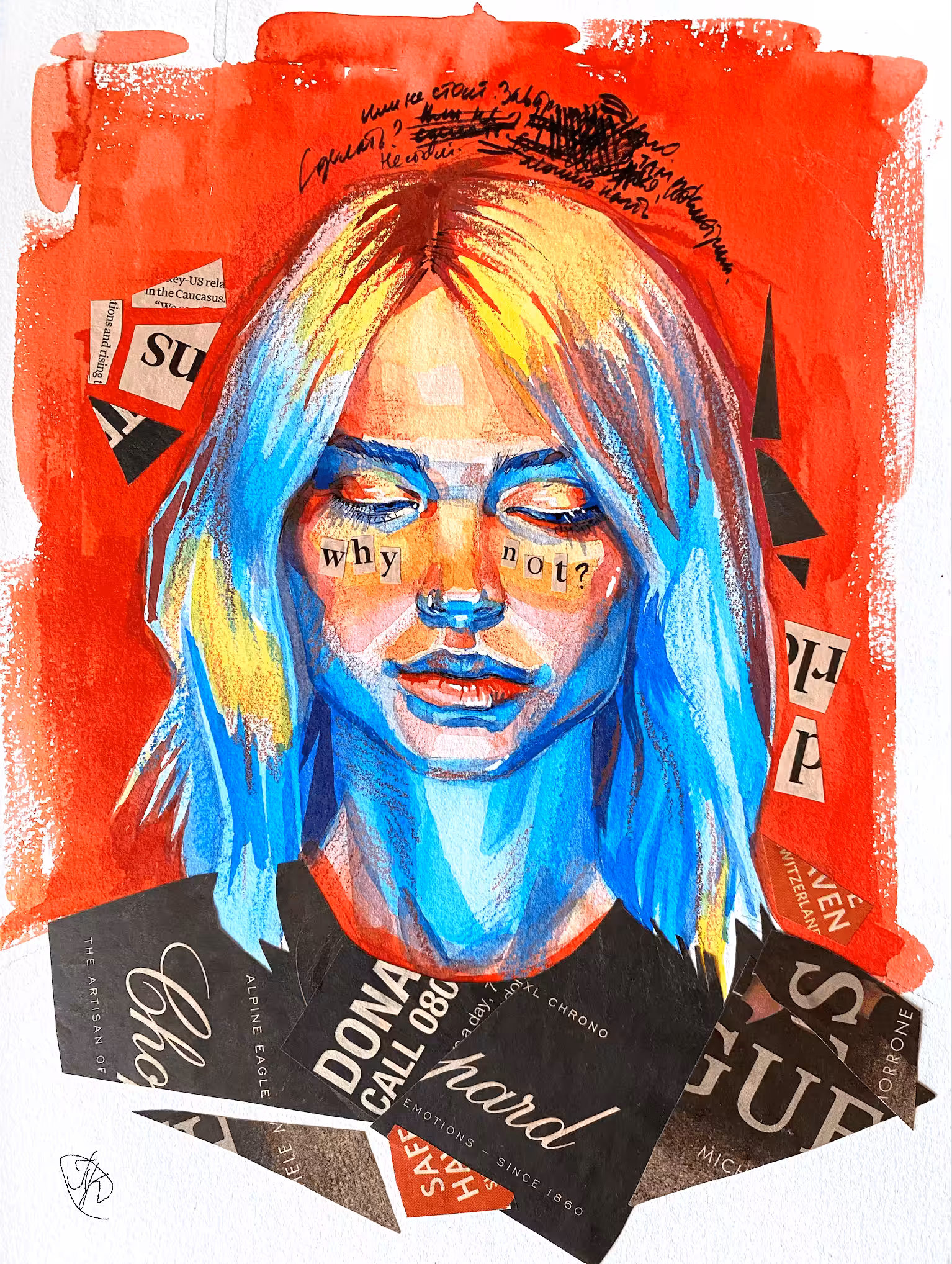 Girl on red