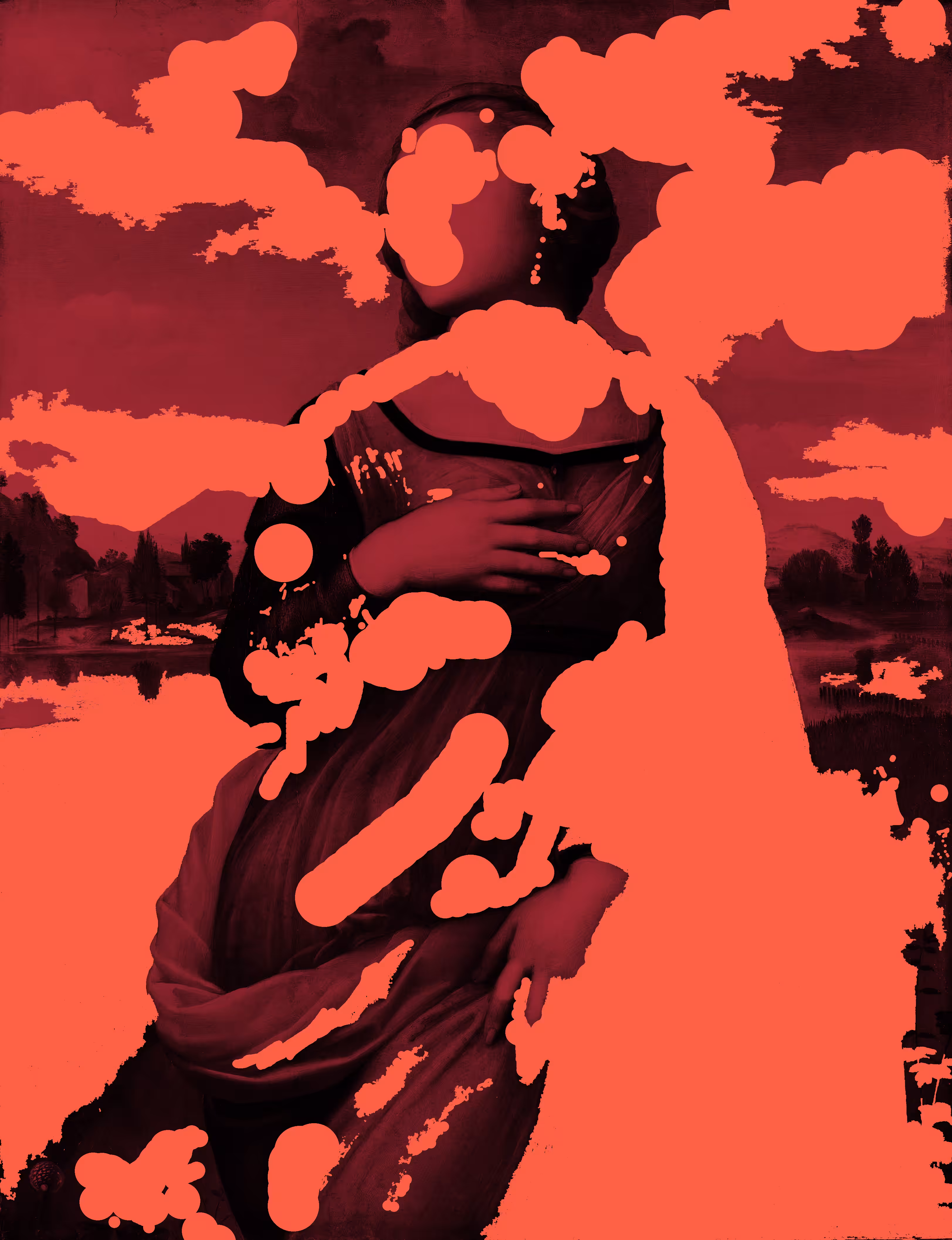 St. Catherine of Alexandra (red and orange mix)