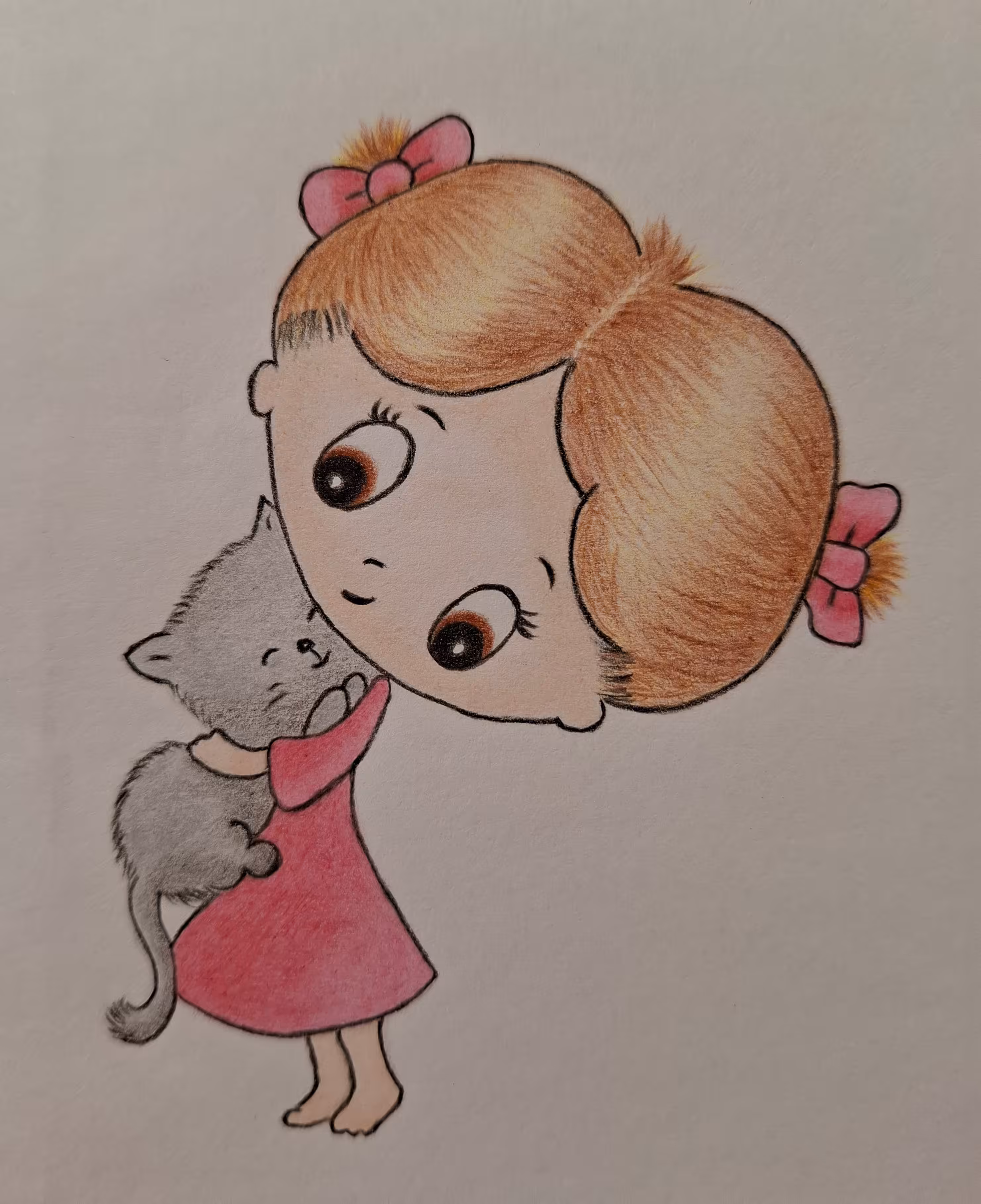 Misha and her cute cat