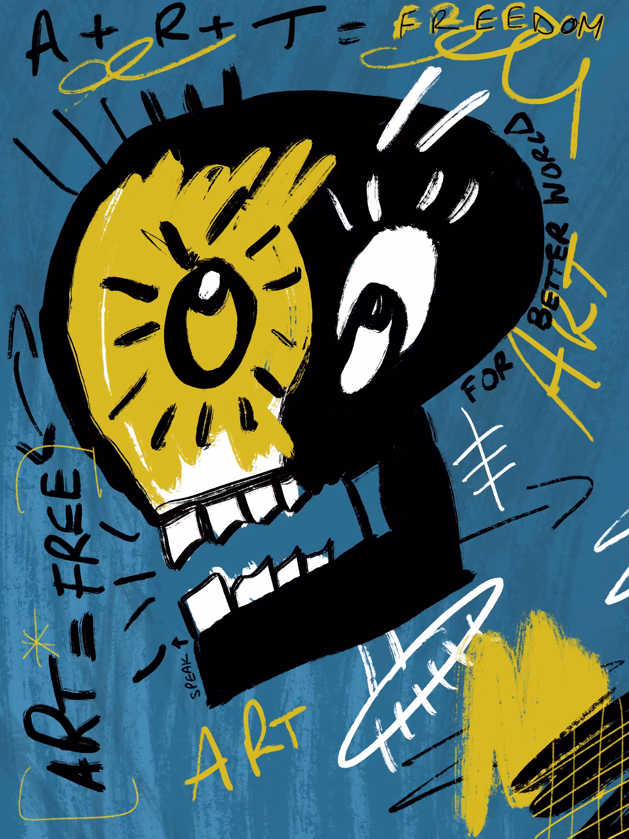 "Art Is Freedom" - Skull Squiat WSA