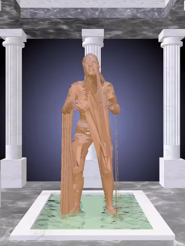 HeavenComputer: The Fragmented Old Metallic Brick Woman #2265