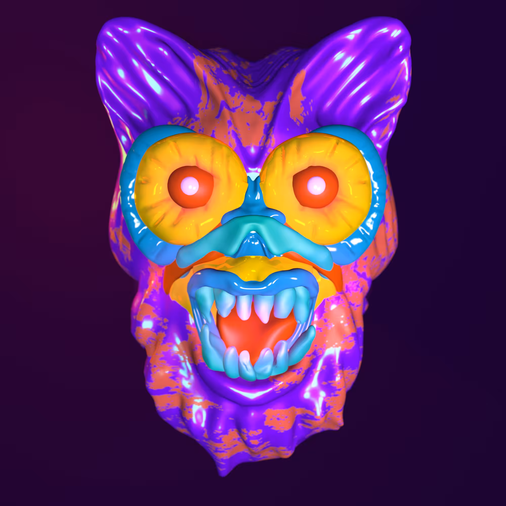 80s Neon Merman Biest
