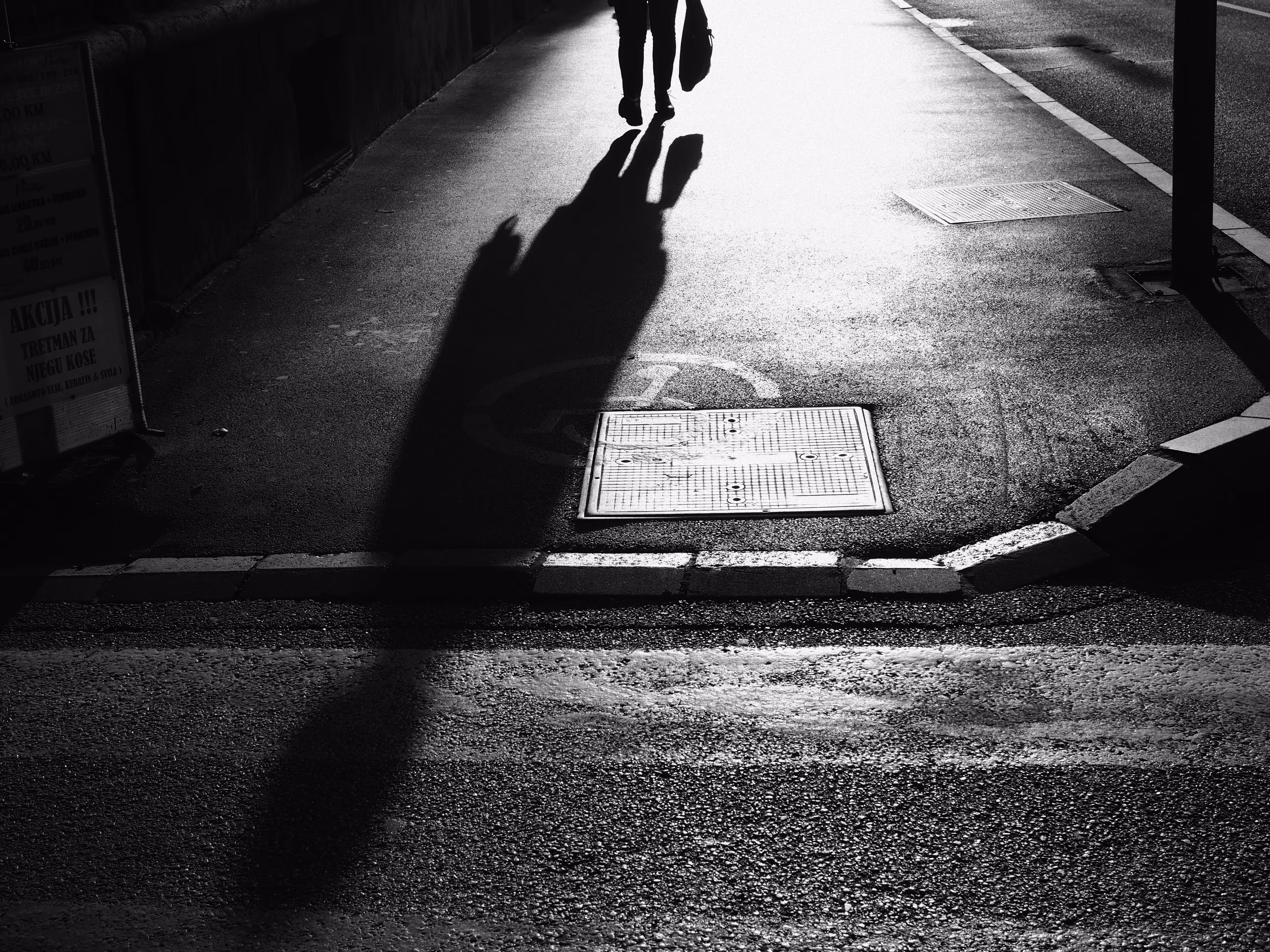 Walking in my shoes.