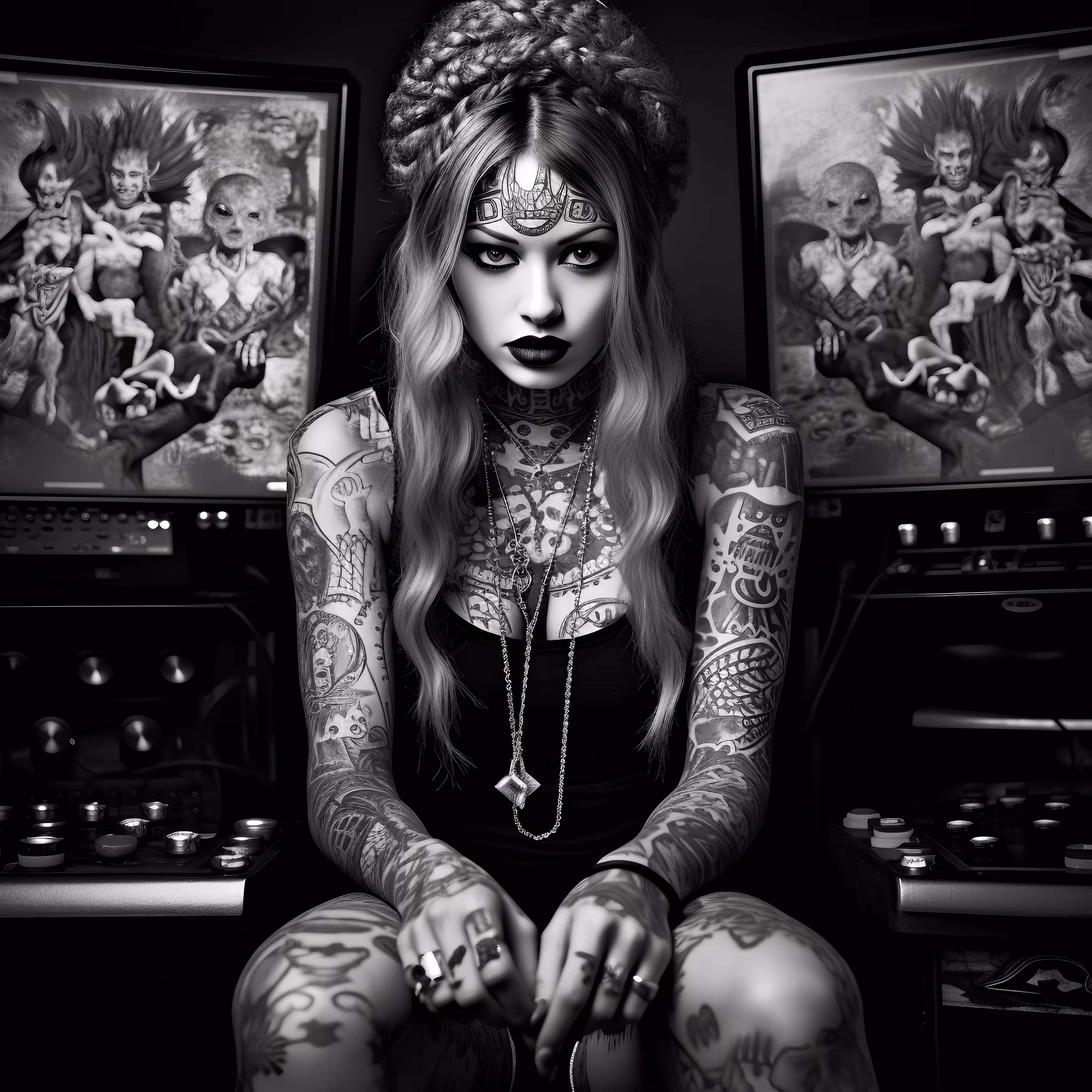 Vintage Punk Gamer Girl #3