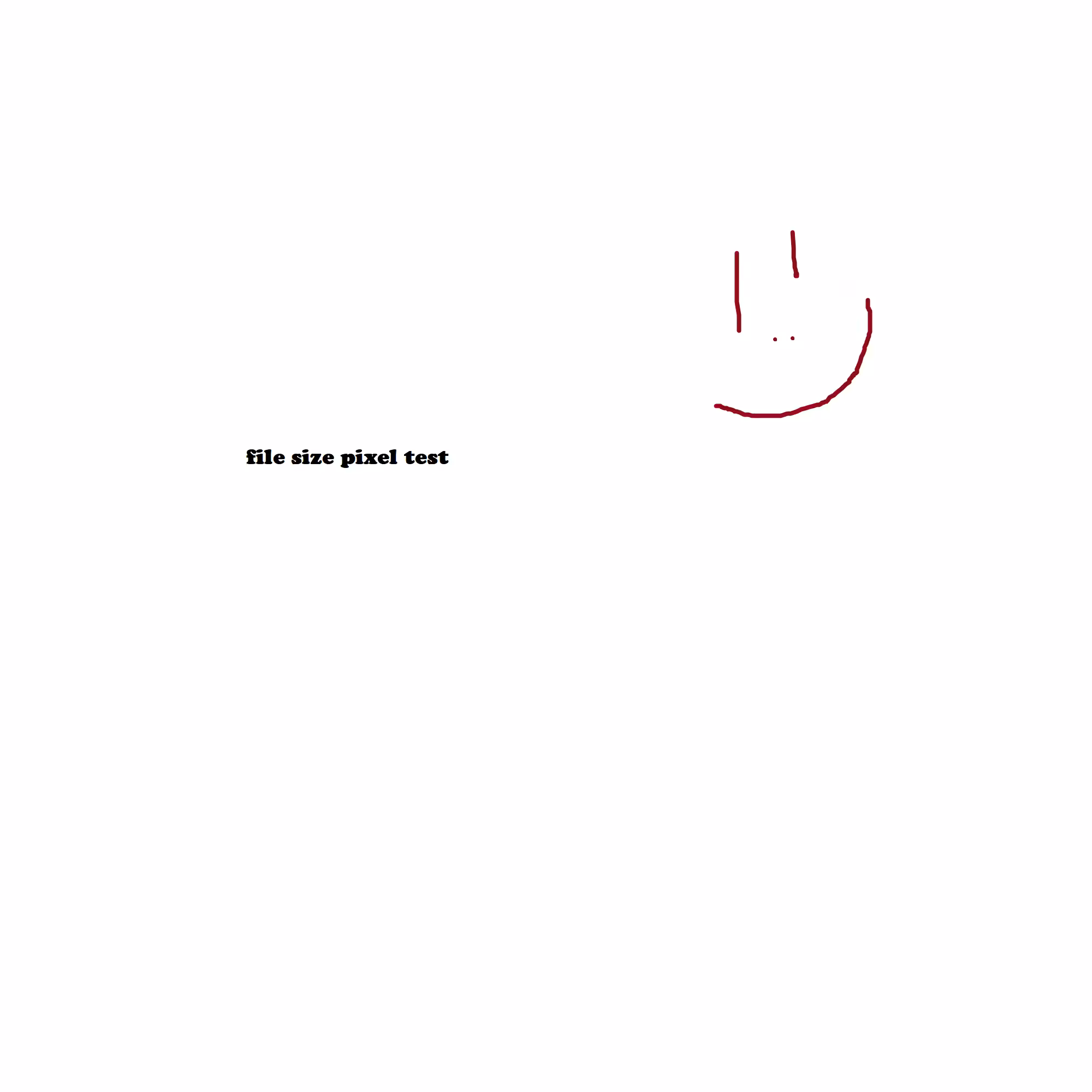 testing the pixel size