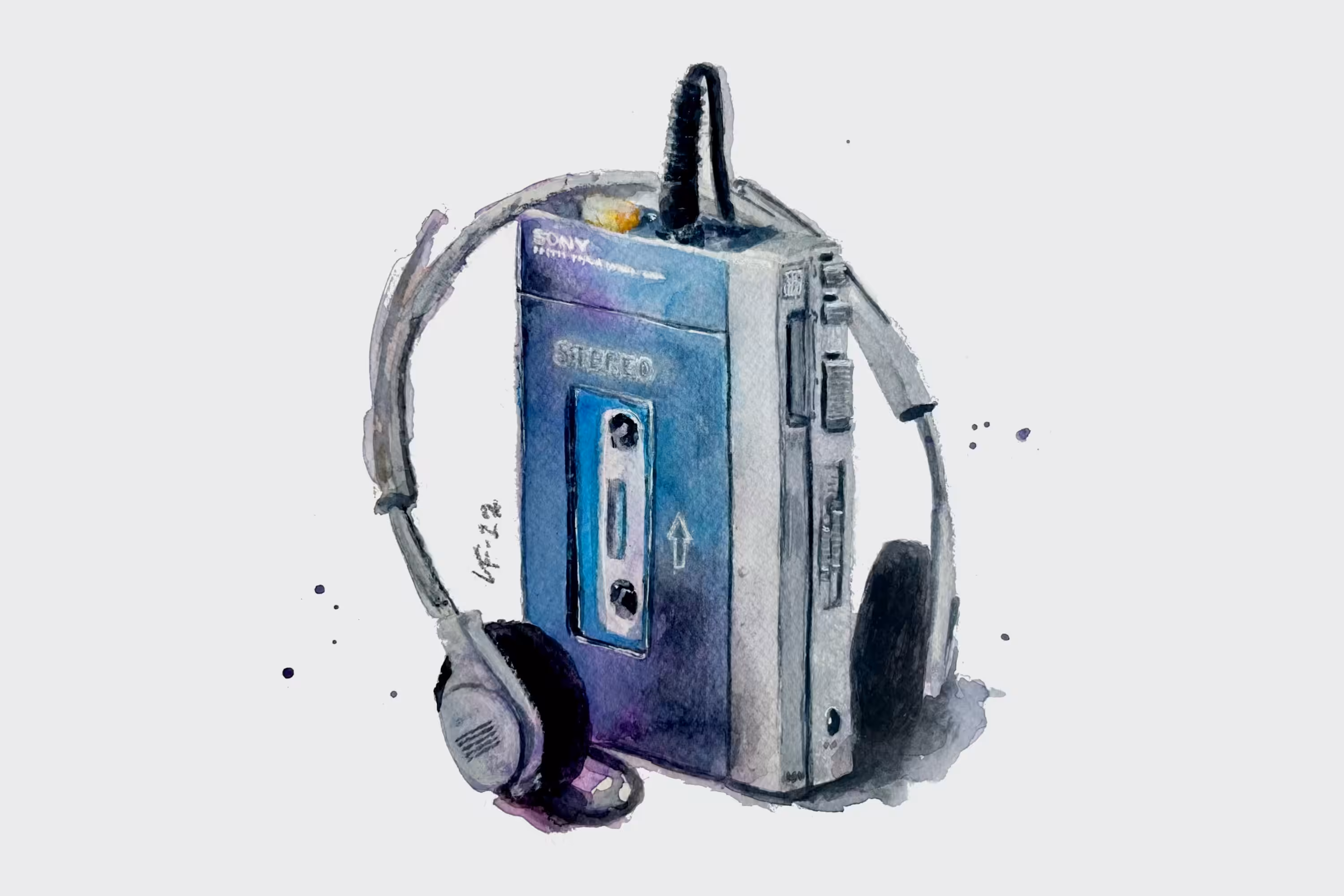 Watercolor Tuesday: #20 The Walkman