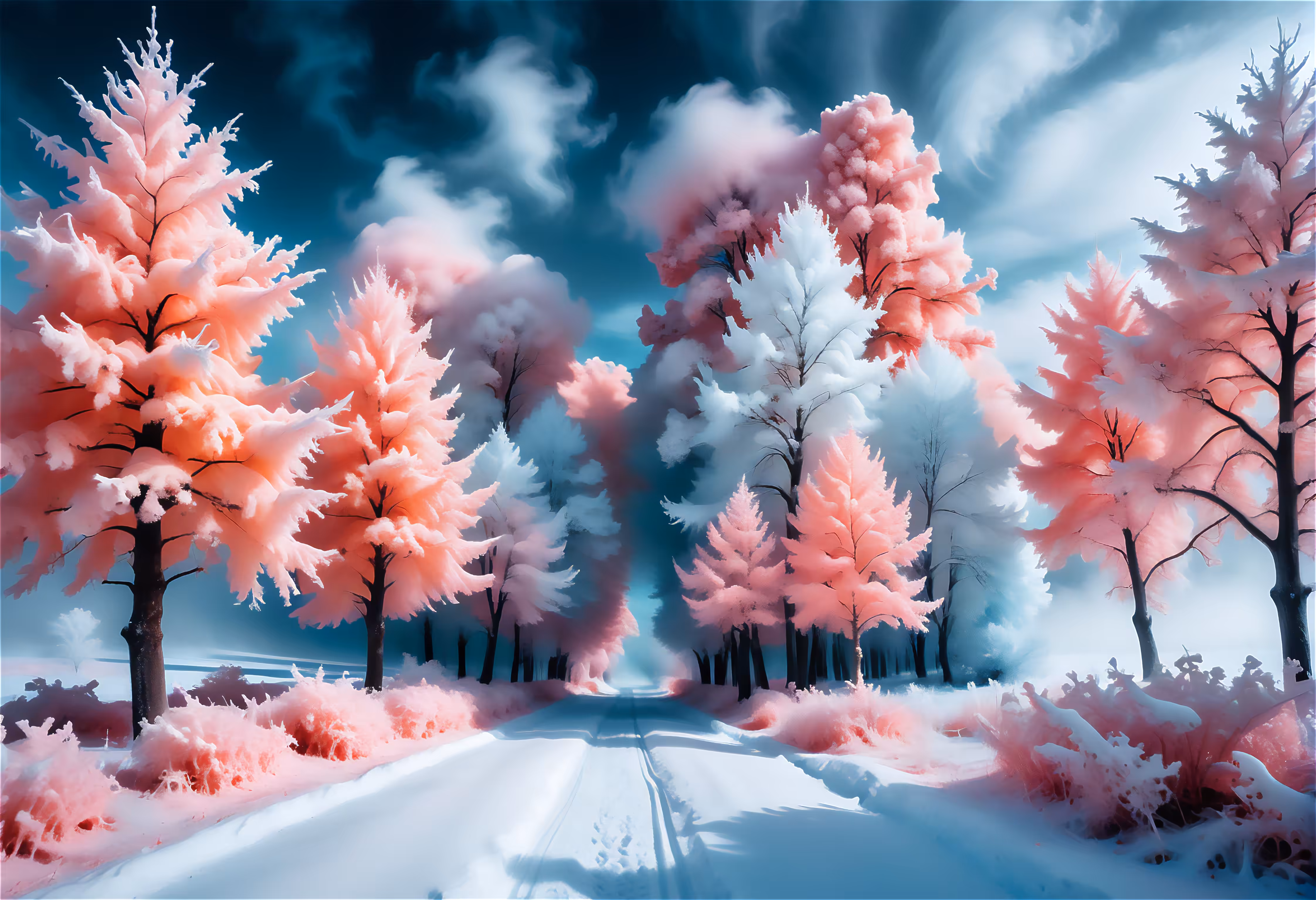 Snowy woods