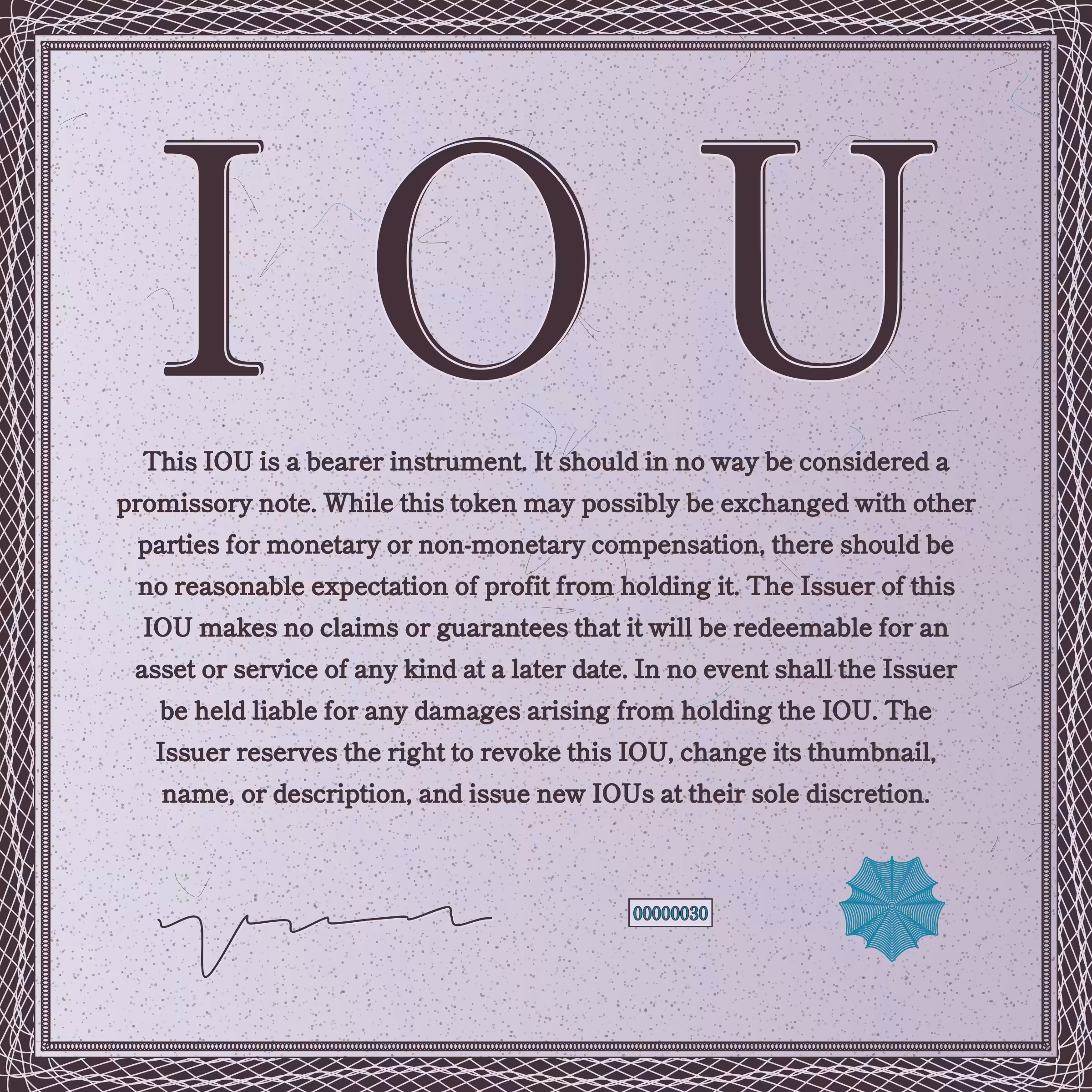 IOU #30
