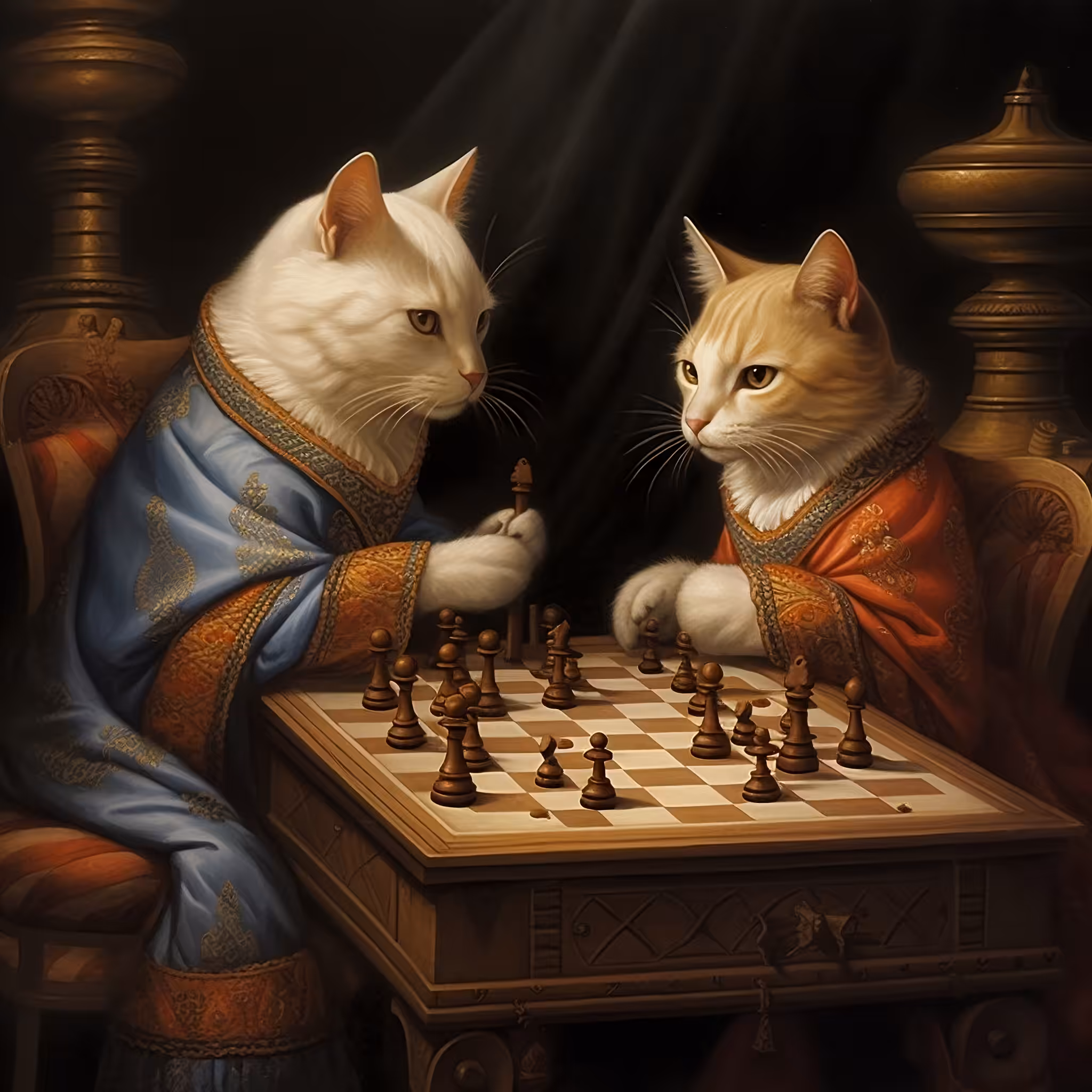 Cats Chess Players