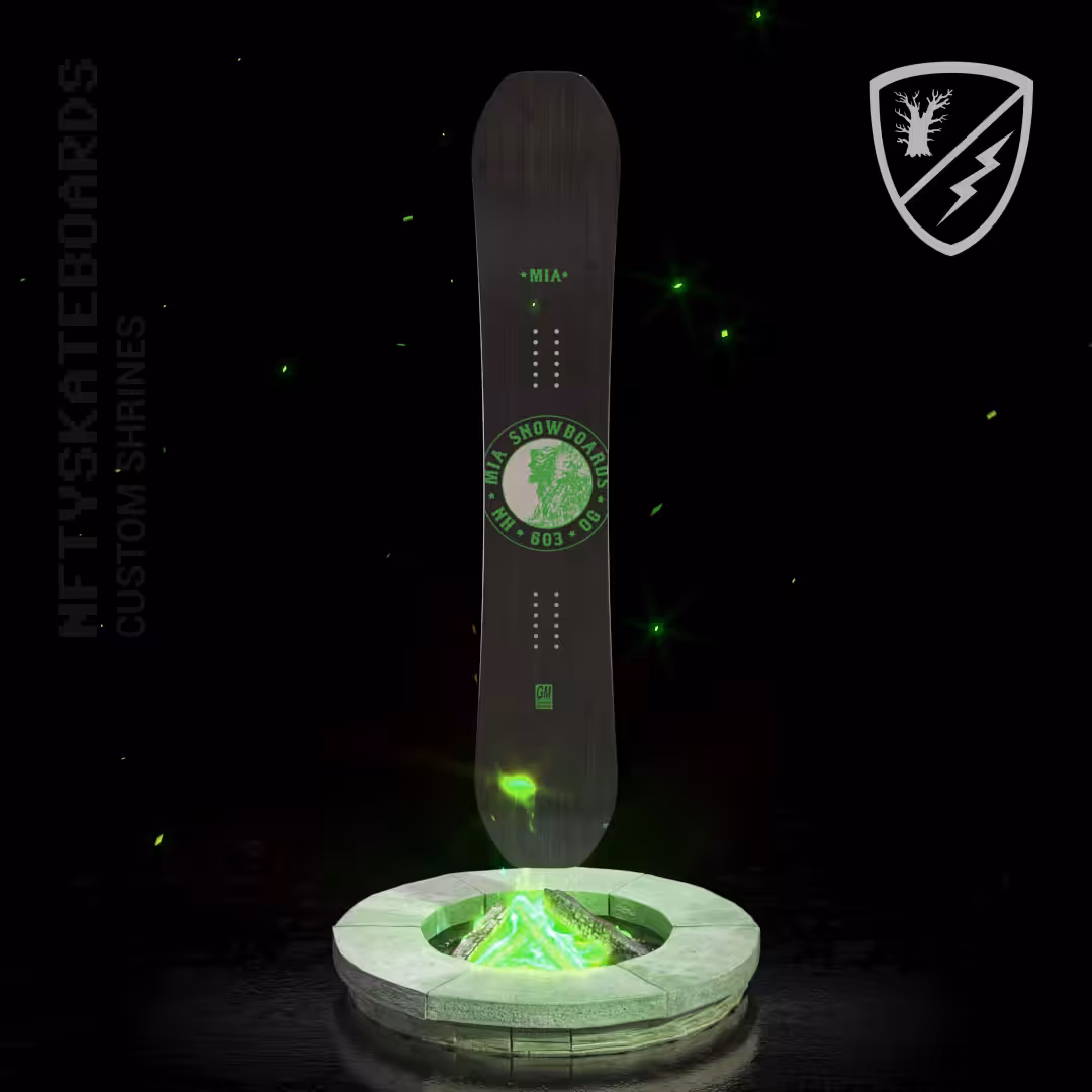 NFTYSK8 Custom Shrines - MIA Snowboards 20 Year Memorial- Limited Artist Series Design #002 "NH OG1"