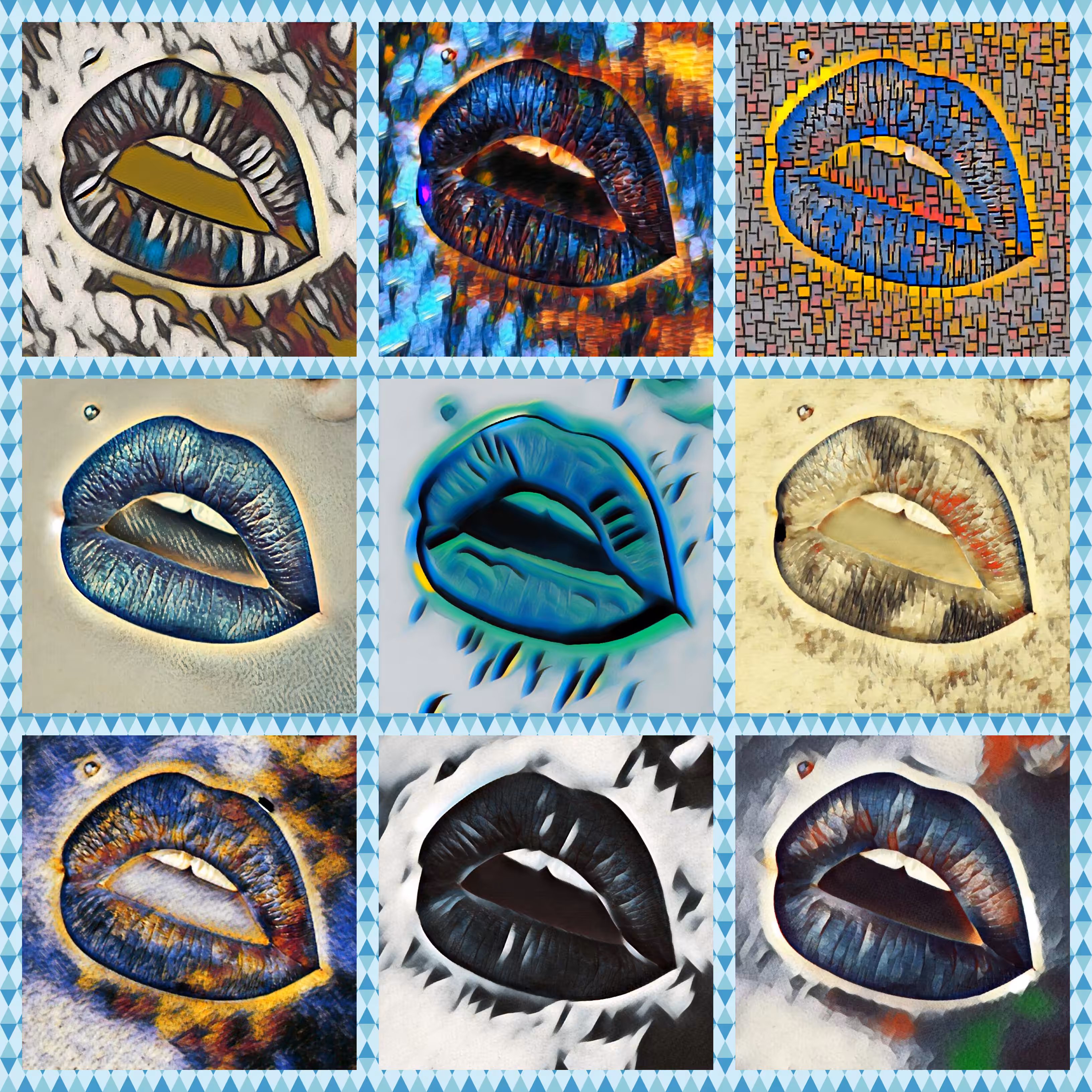Luscious Lips Collage (statik) / School of Fish Formation
