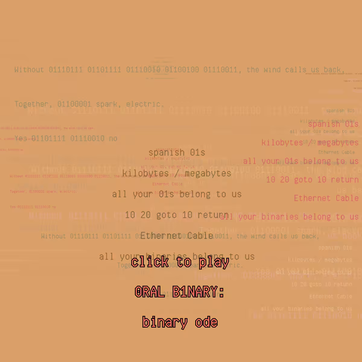 0RAL B1NARY: “BINARY ODE” #207