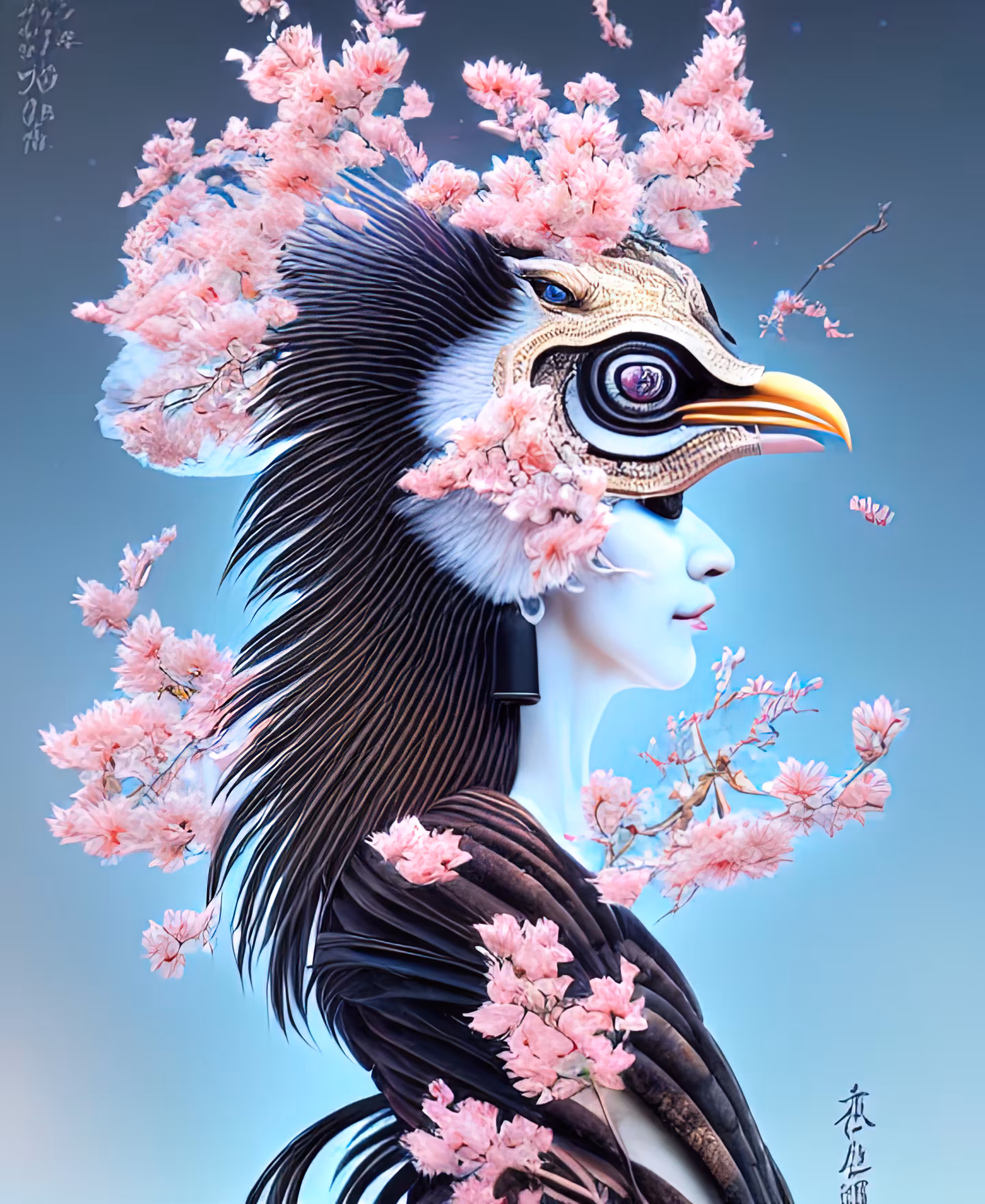 Cherry blossom Crow Queen