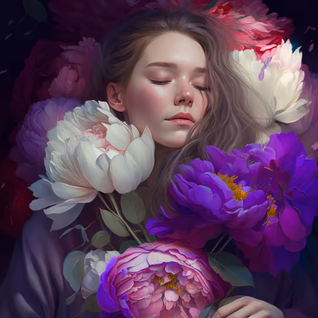 Girl in flowers