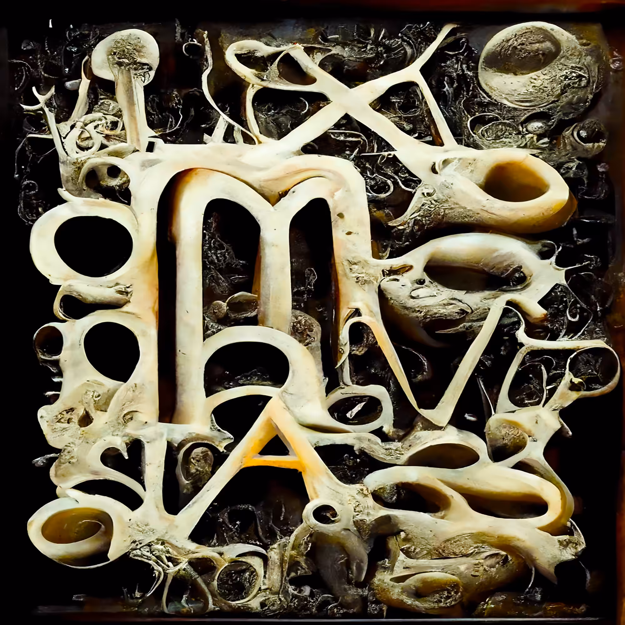 Martian Book of the Dead — Warning Poem with Bones of Martian Progeny 