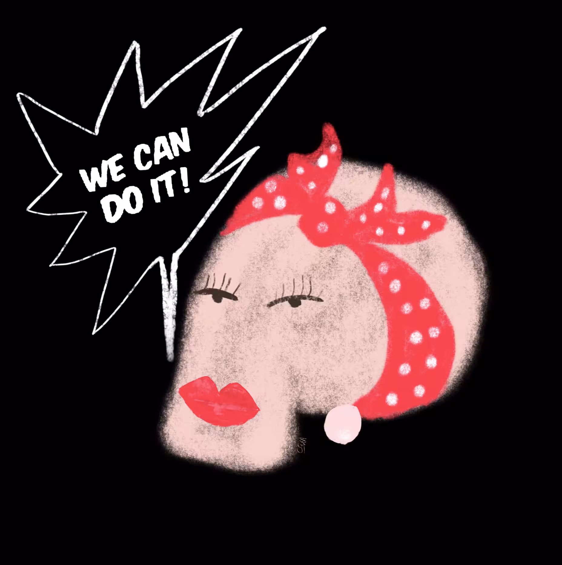 "We Can Do It! Today and Always!" SQC - Crazy Skull ArtWork