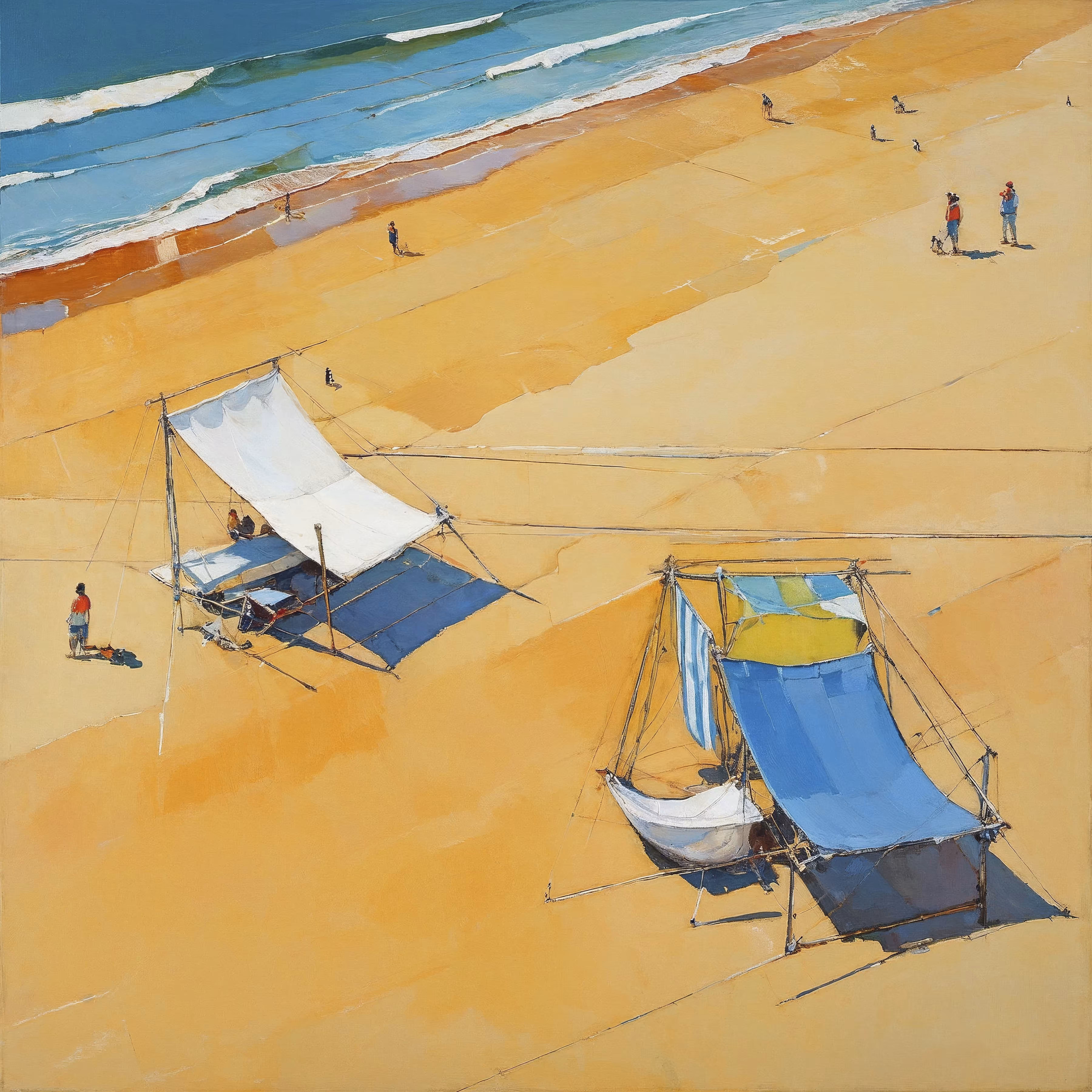 hanging at the beach V