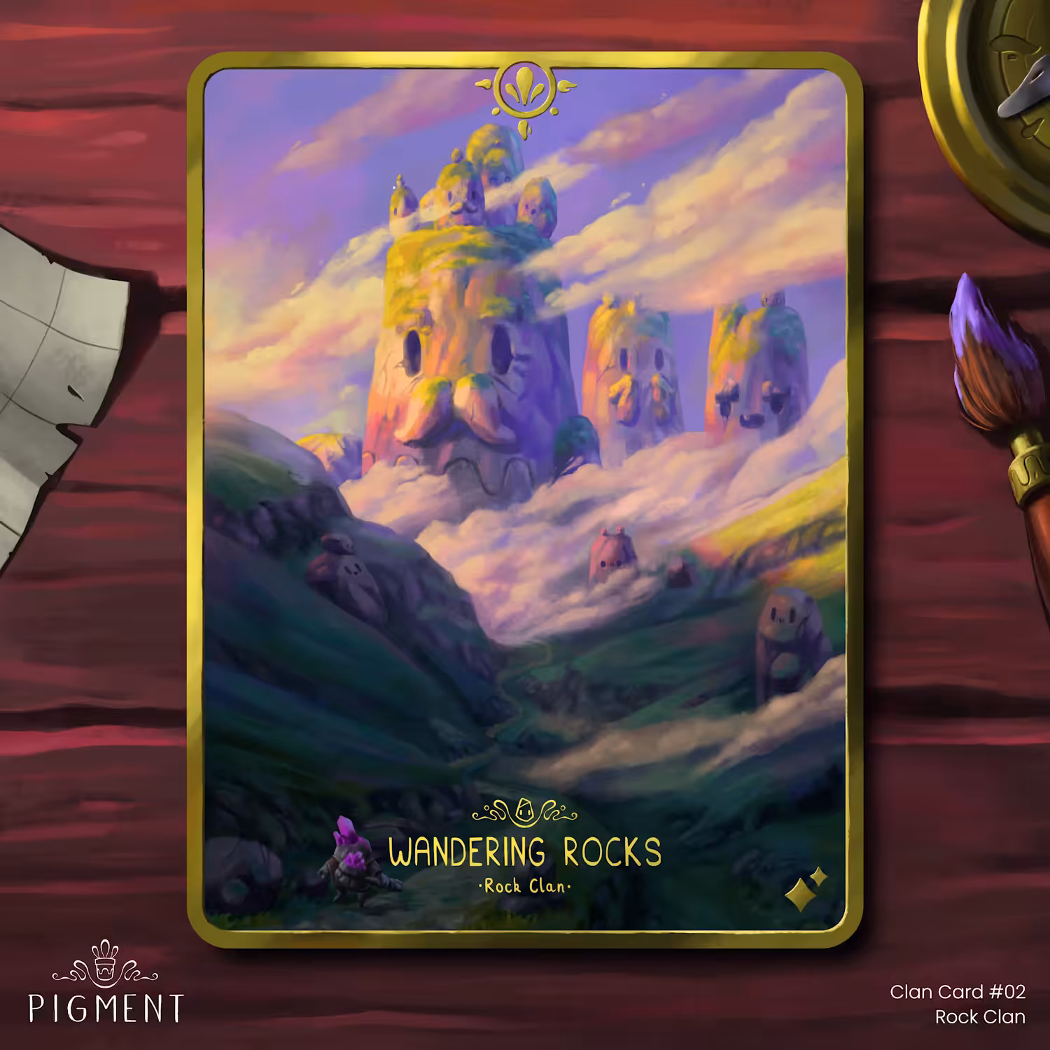 Pigment Clan #02 Superrare, Wandering Rocks