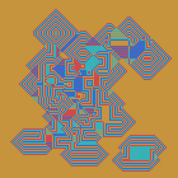 Superimposed Octagonal Pyramids #52