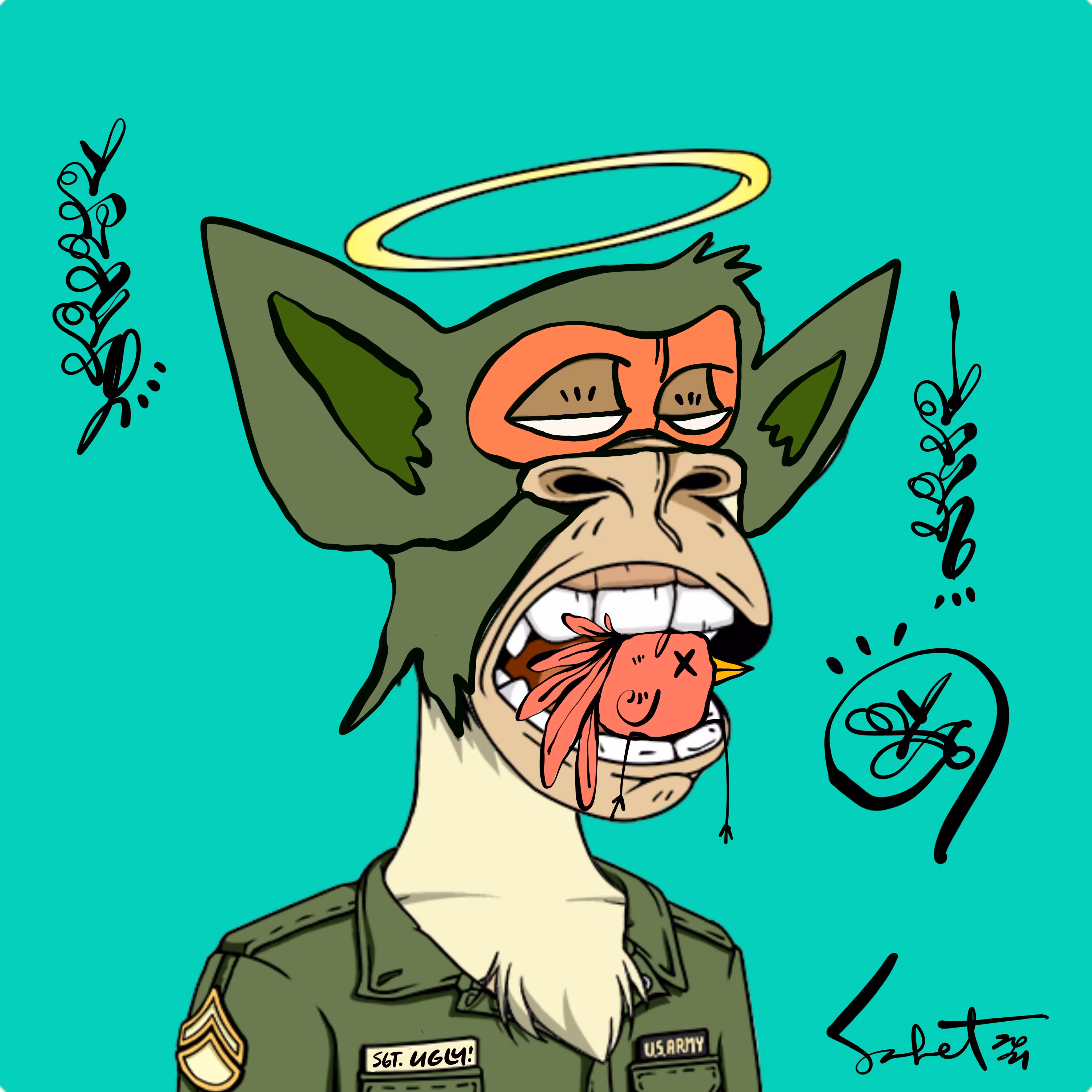 Ugly Kitties by Sabet #148 (Bored Apes Yacht Club Edition)