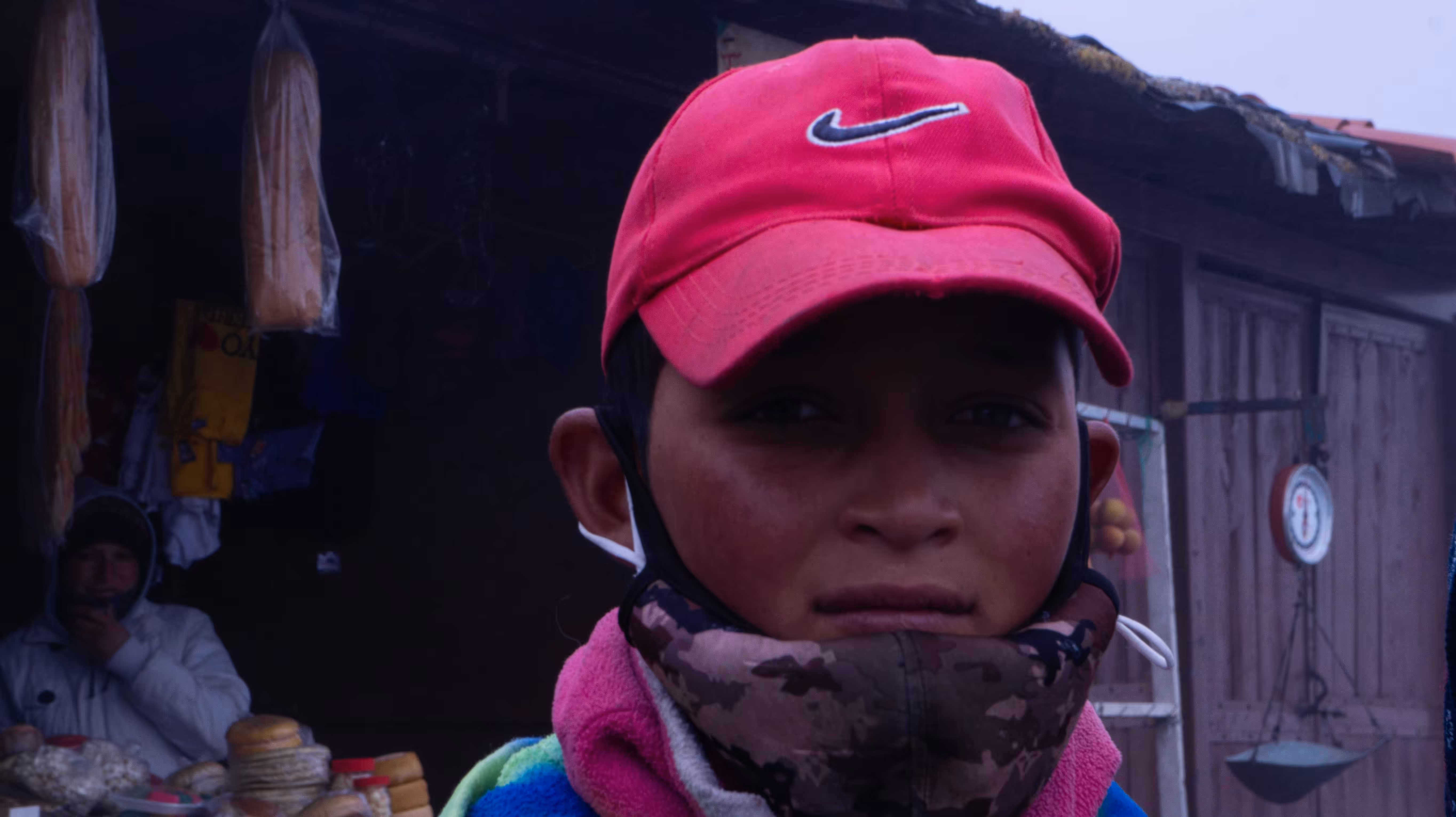 Rose-colored boy from Mérida, Venezuela