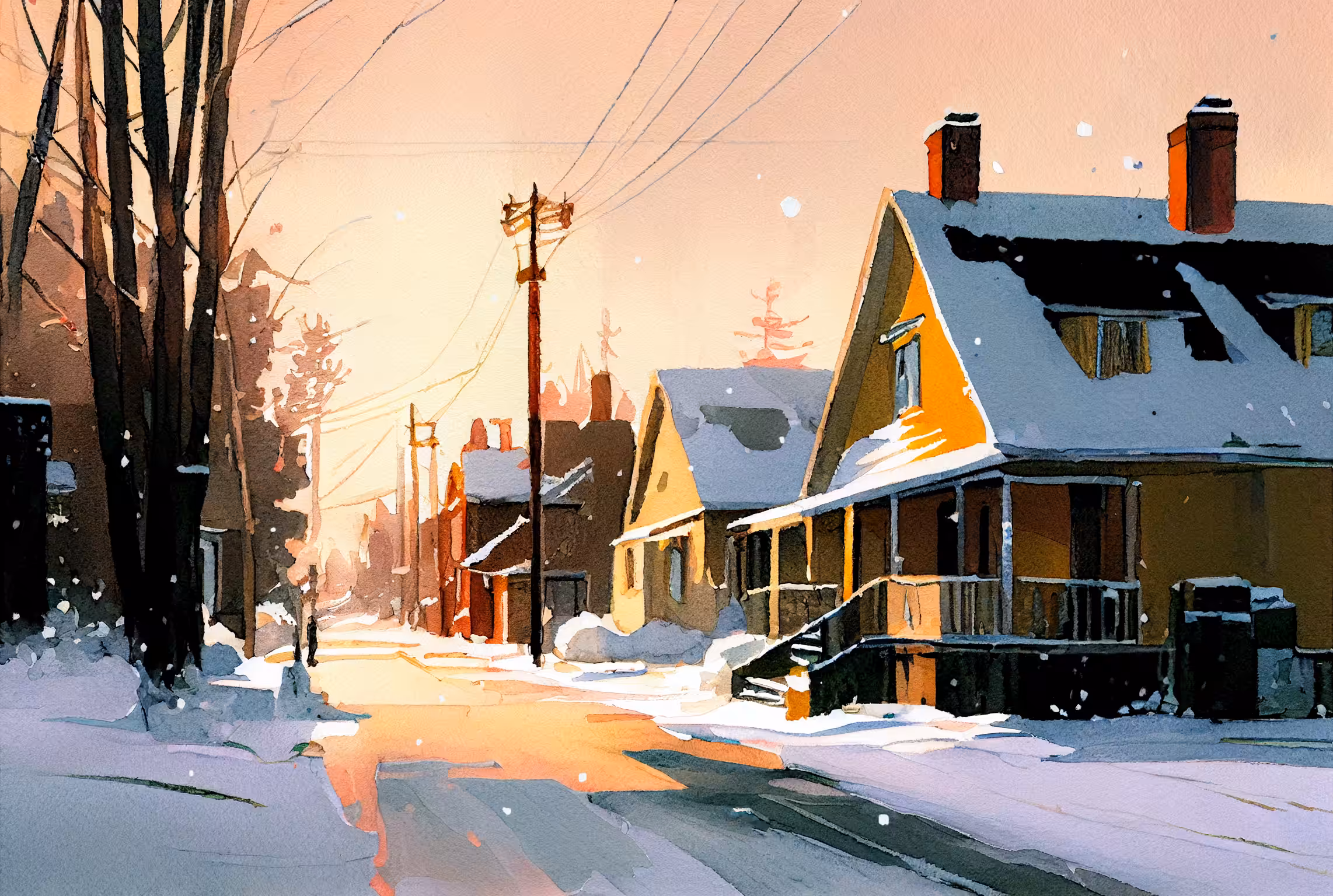 Village, Late afternoon