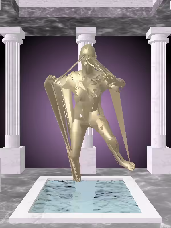 HeavenComputer: The Fading Treading Water Faded Gold Woman #107