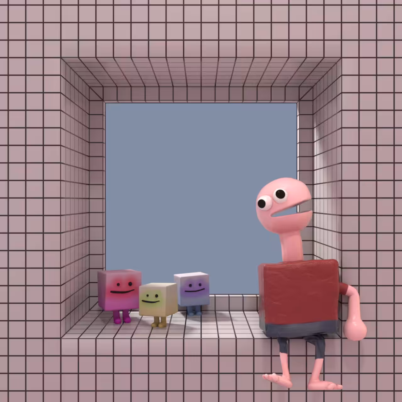 Knobby in the Window