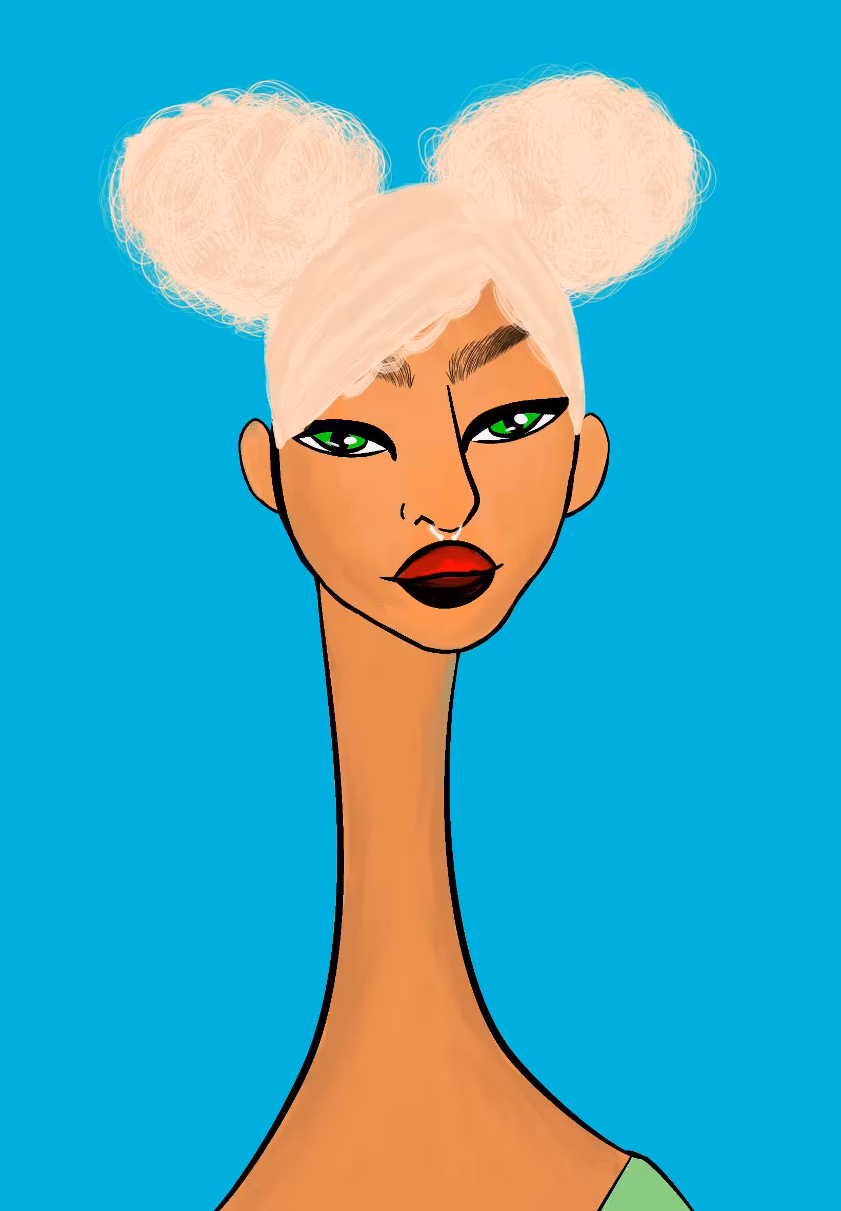 Long Neckie Lady #185